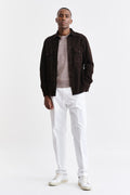 Dark Brown Goat Suede Hexham Shirt Jacket