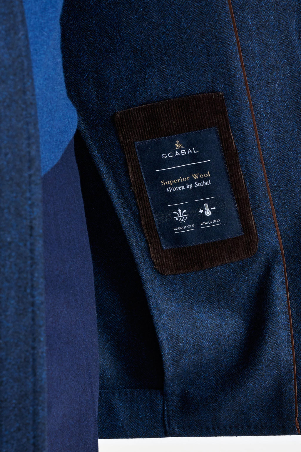 Dark Blue Wool Leeds Coat Zeus — detail 6