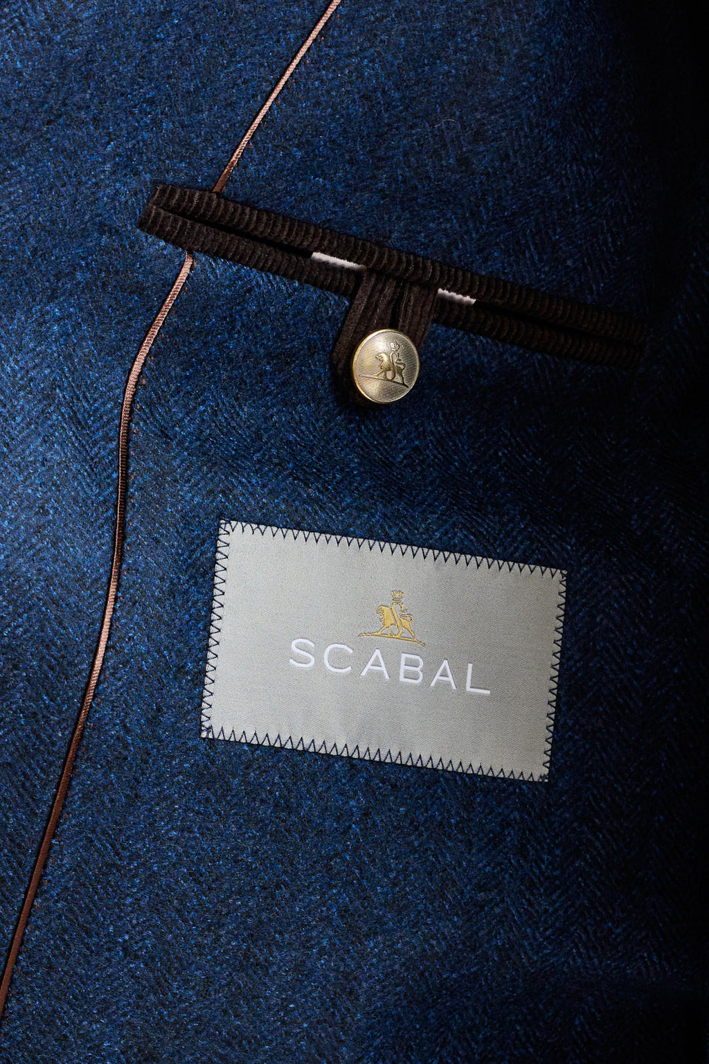 Dark Blue Wool Leeds Coat Zeus — detail 7