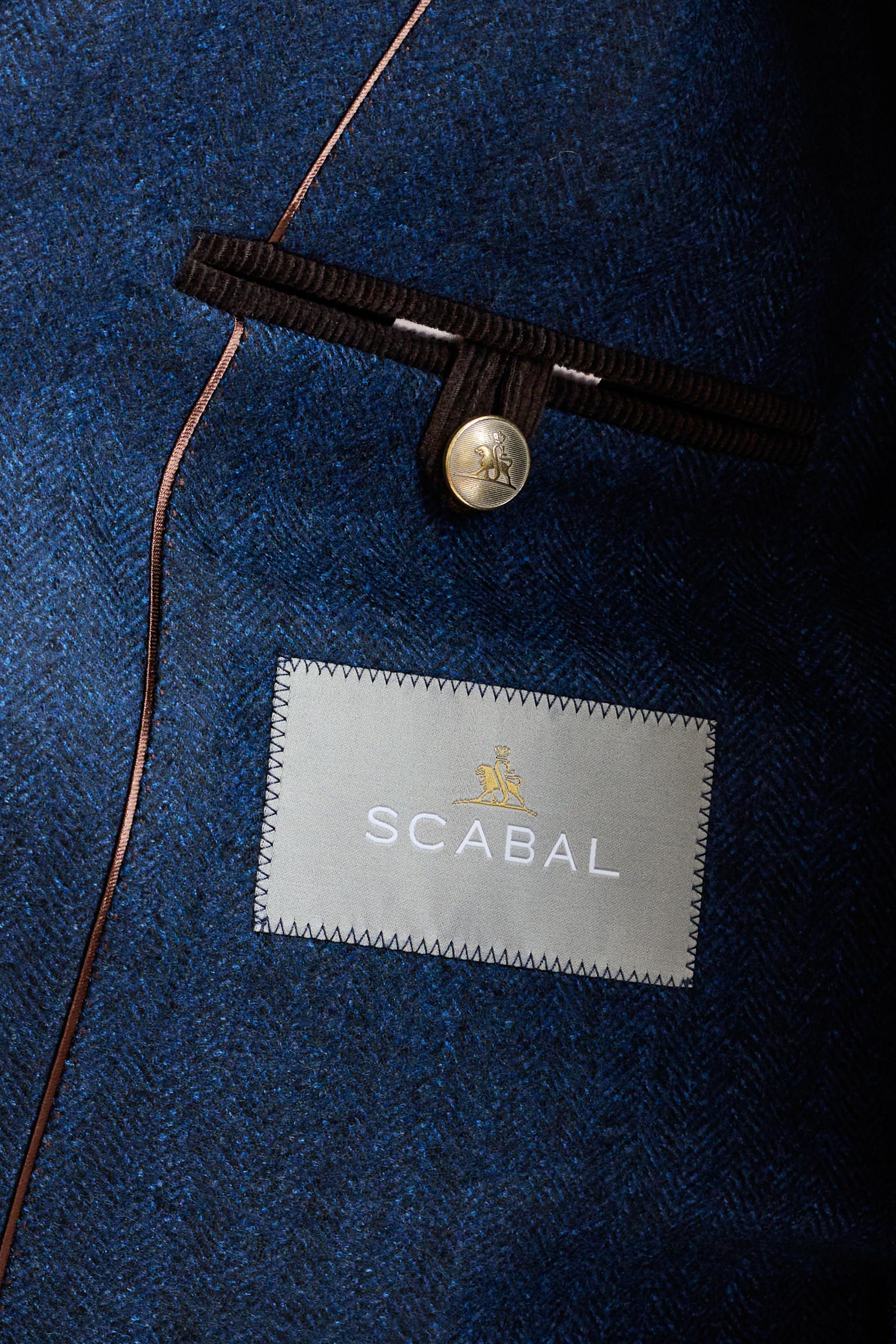 Dark Blue Wool Leeds Coat Zeus — detail 7