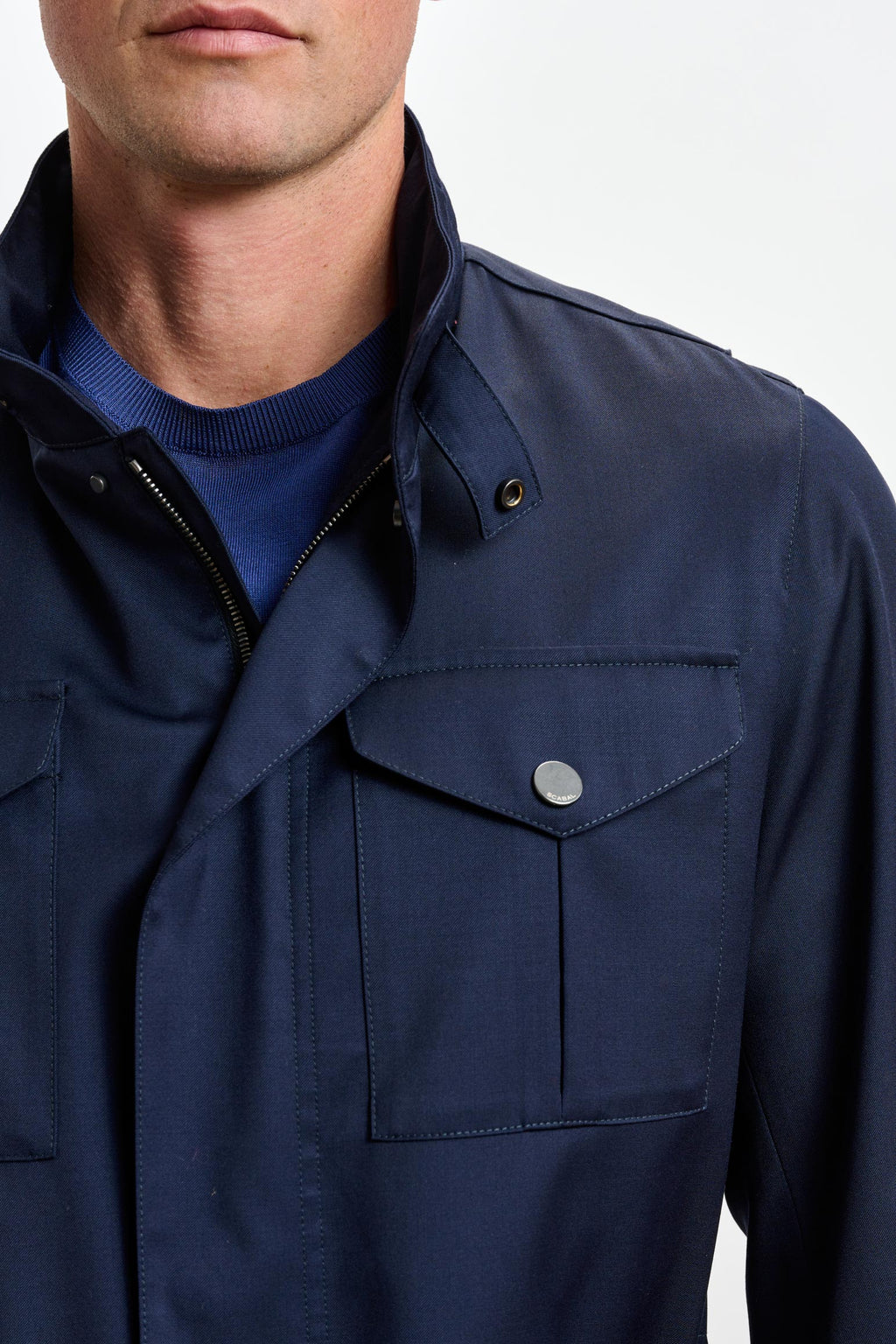 Navy Dartmoor Tech Field Jacket — detail 2