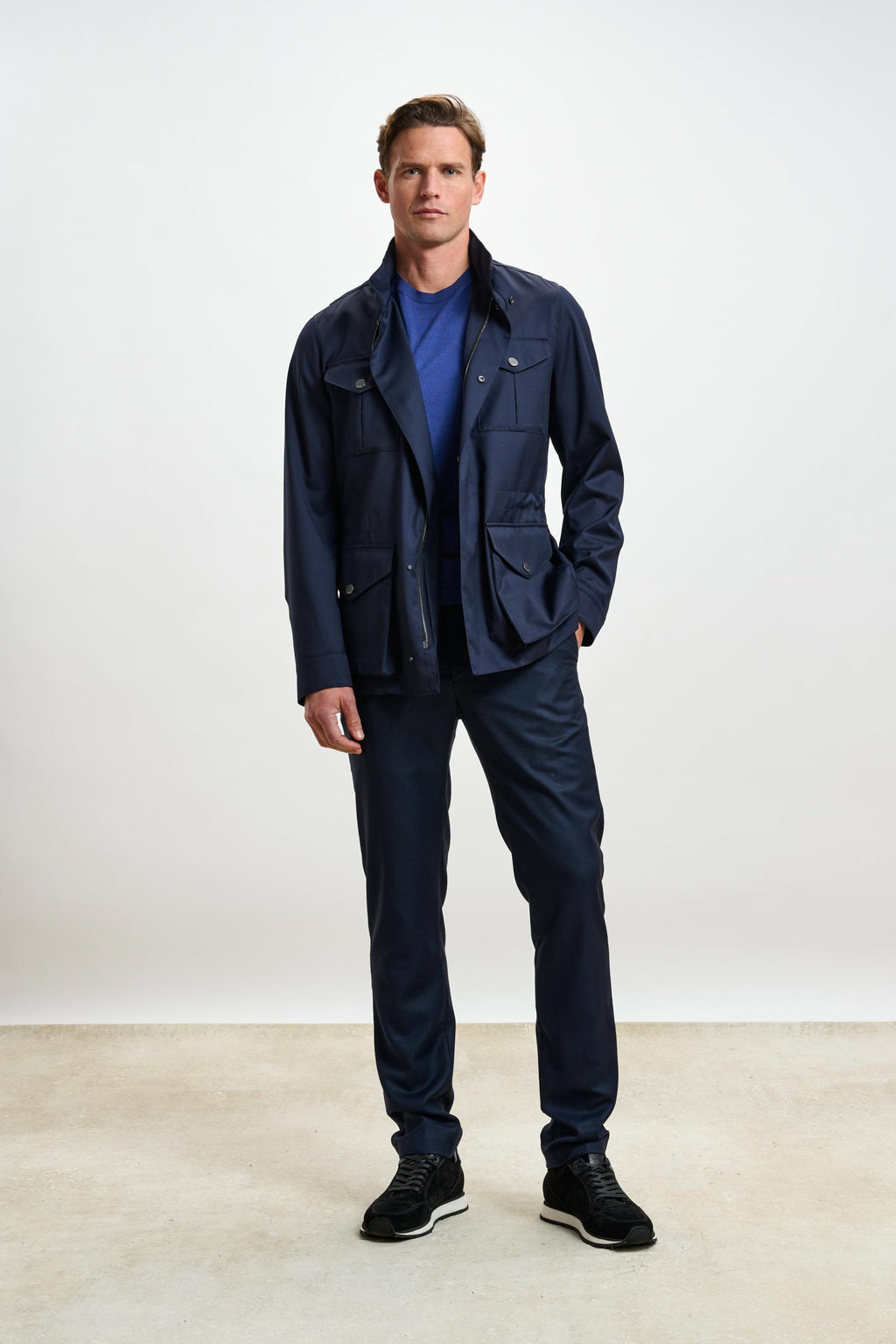 Navy Dartmoor Tech Field Jacket — detail 5
