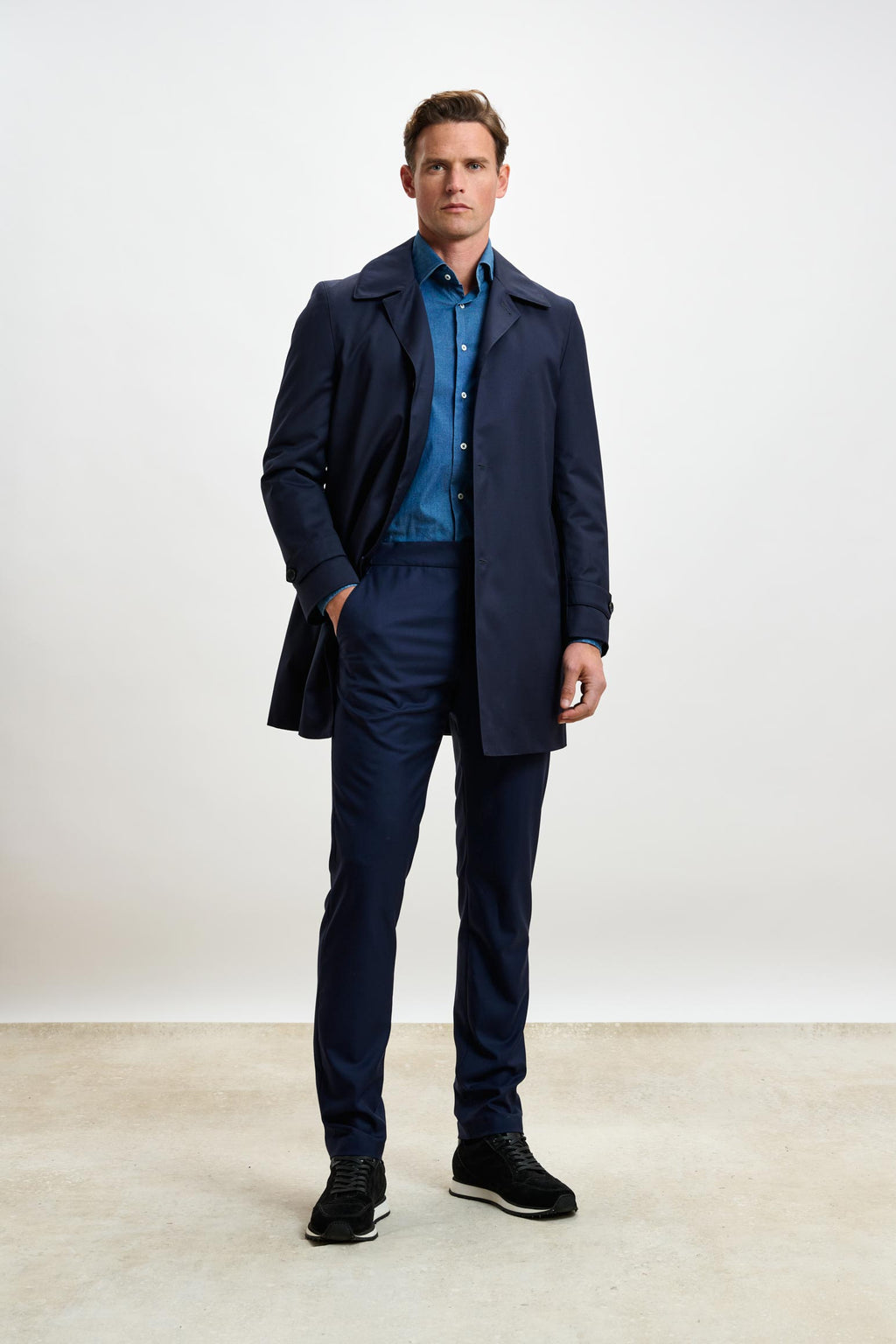Navy Lomond Raincoat — detail 5