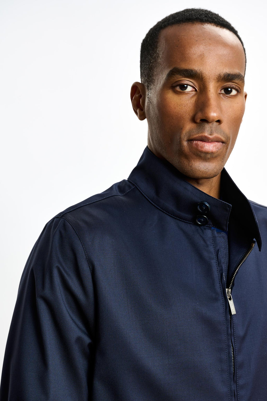 Dark Blue Warwick Bomber Jacket — detail 1