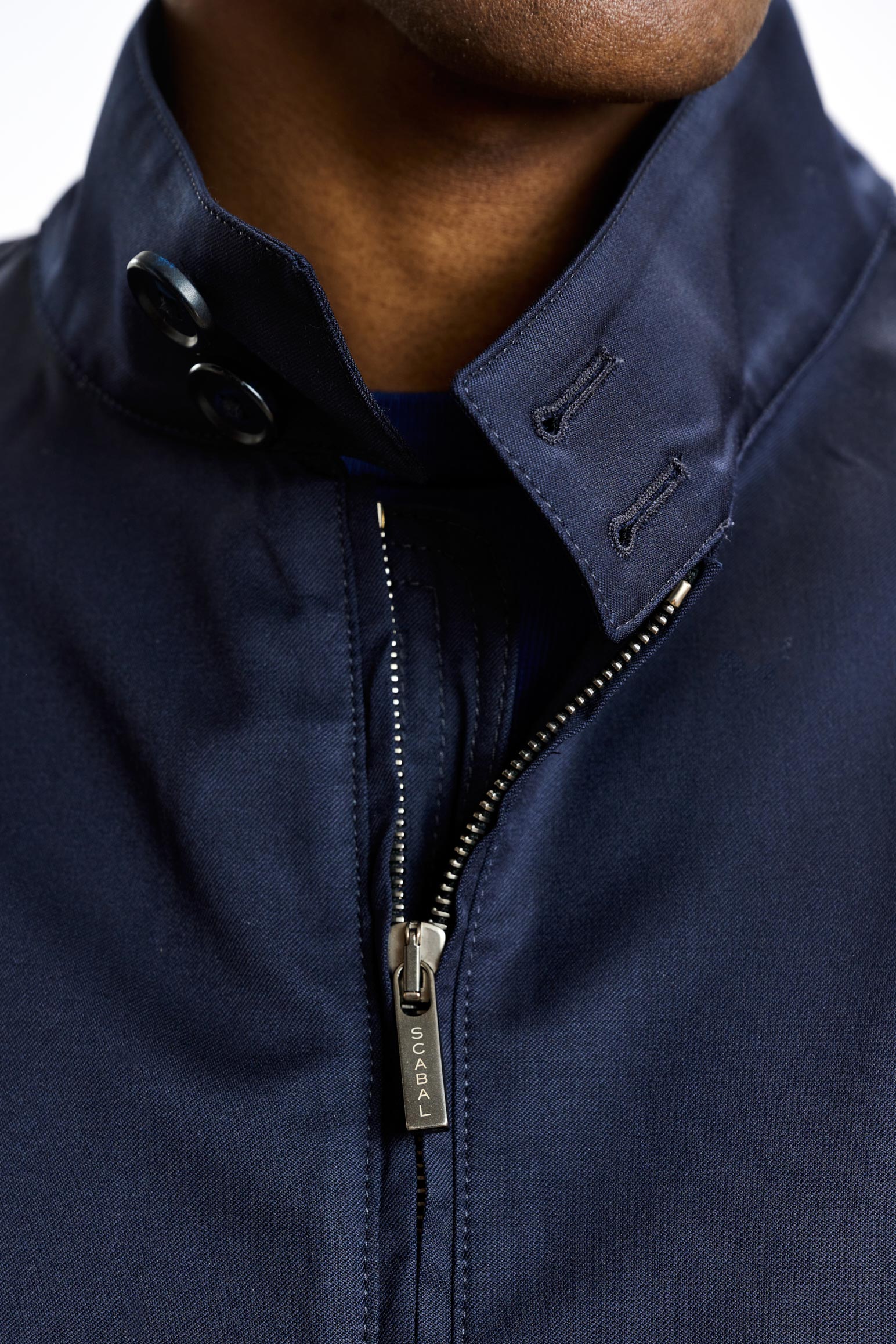 Dark Blue Warwick Bomber Jacket — detail 2