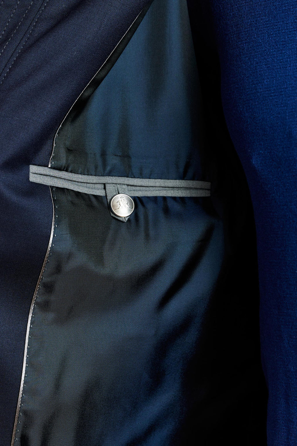 Dark Blue Warwick Bomber Jacket — detail 4