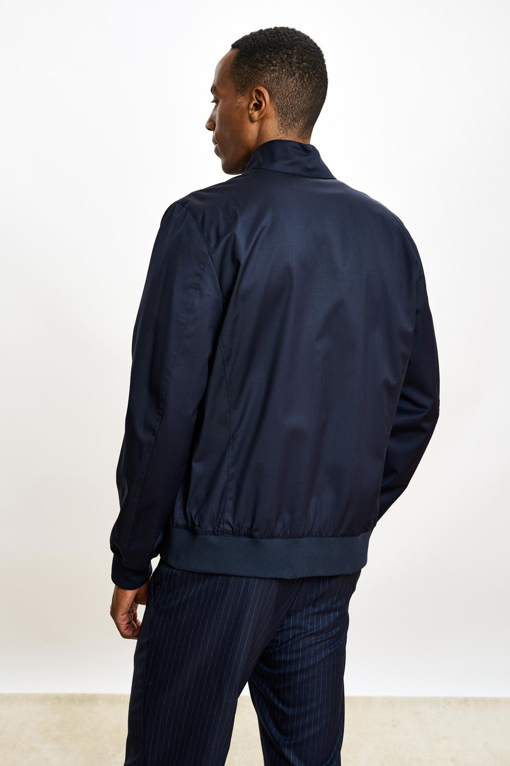 Dark Blue Warwick Bomber Jacket — detail 5