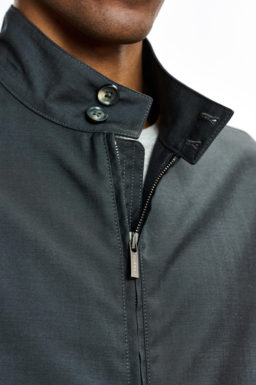 Dark Grey Warwick Bomber Jacket — detail 2