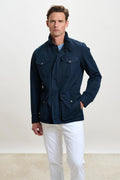 Navy Cotton Dartmoor Tech Field Jacket