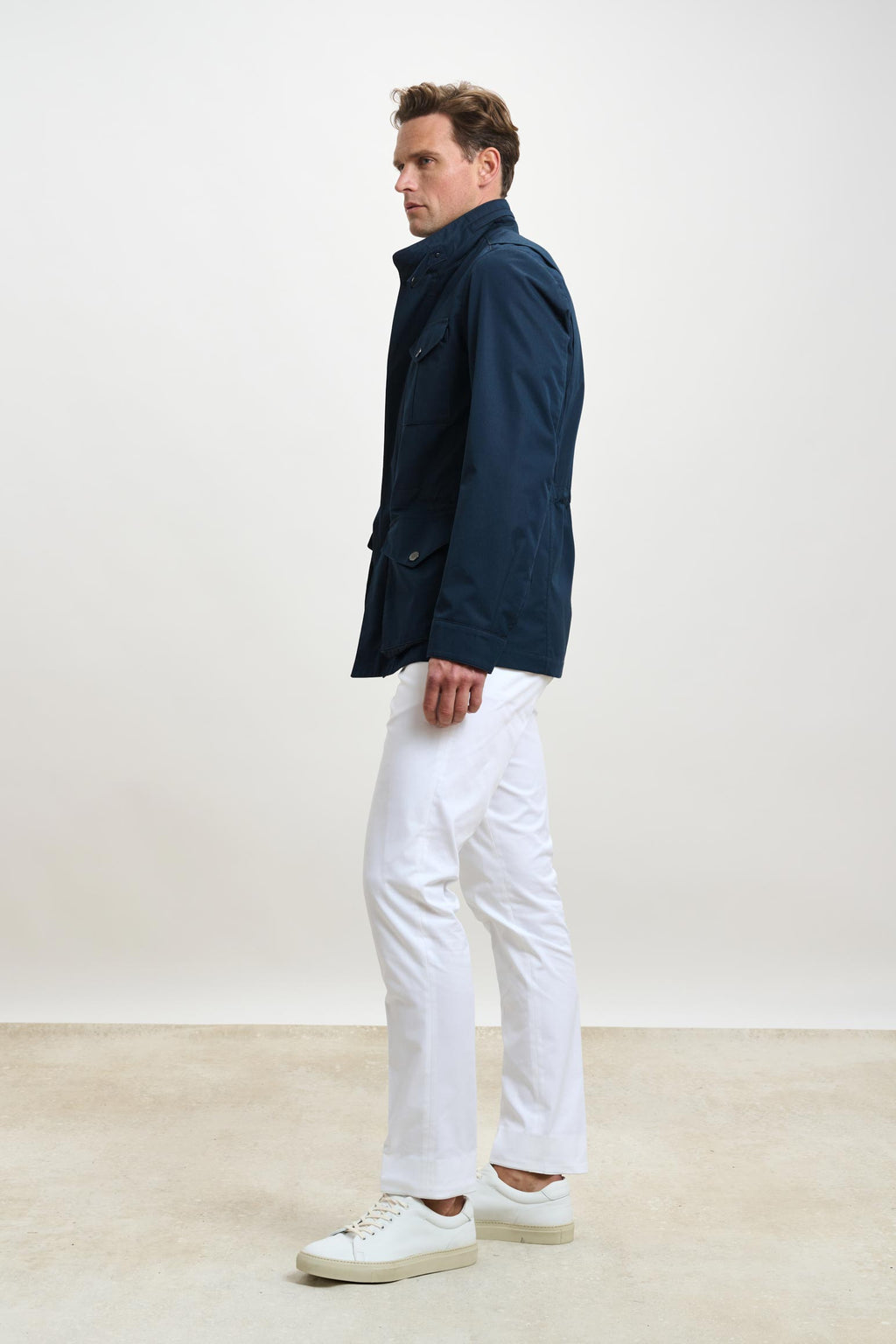 Navy Cotton Dartmoor Tech Field Jacket — detail 4