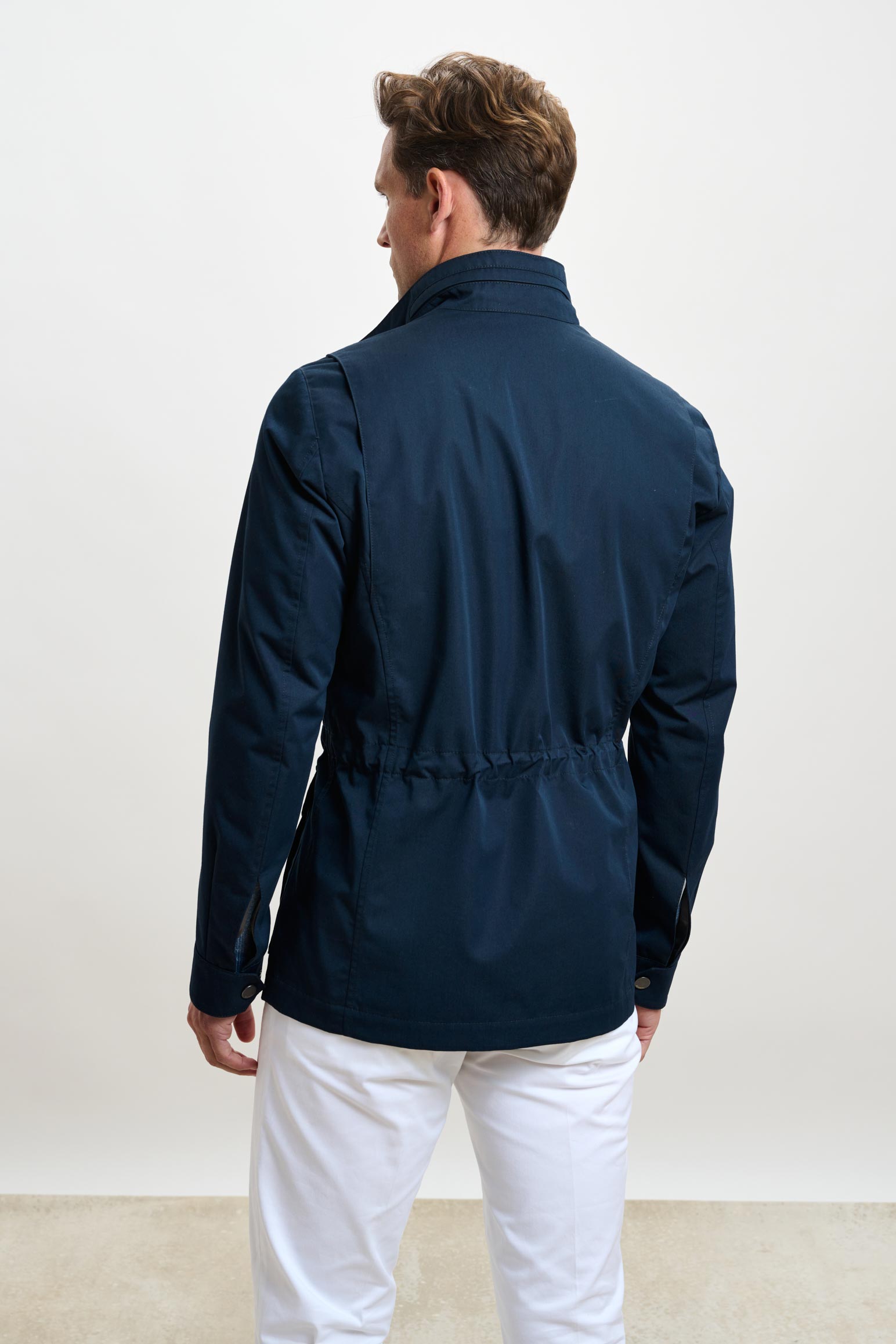 Navy Cotton Dartmoor Tech Field Jacket — detail 5
