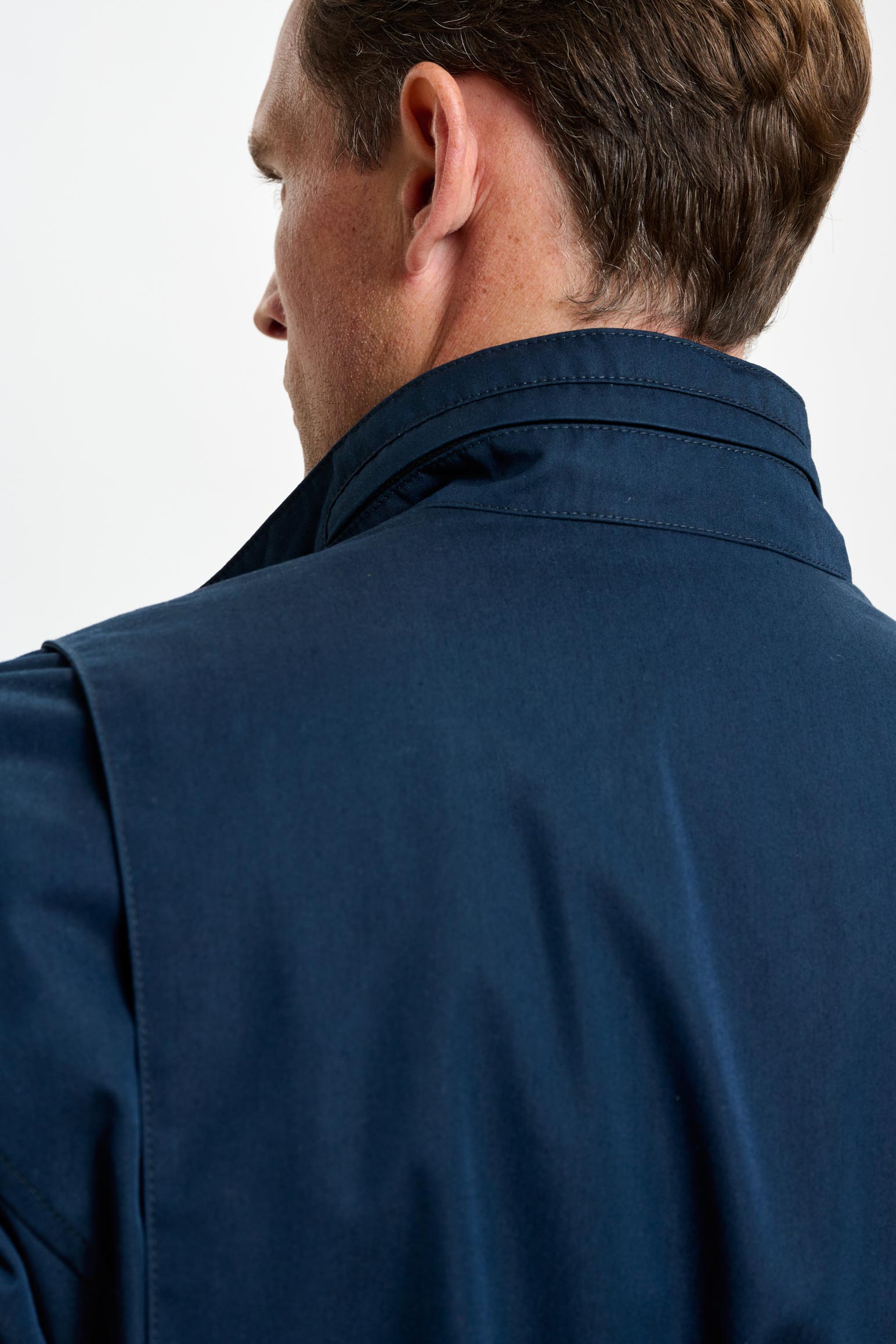Navy Cotton Dartmoor Tech Field Jacket — detail 6