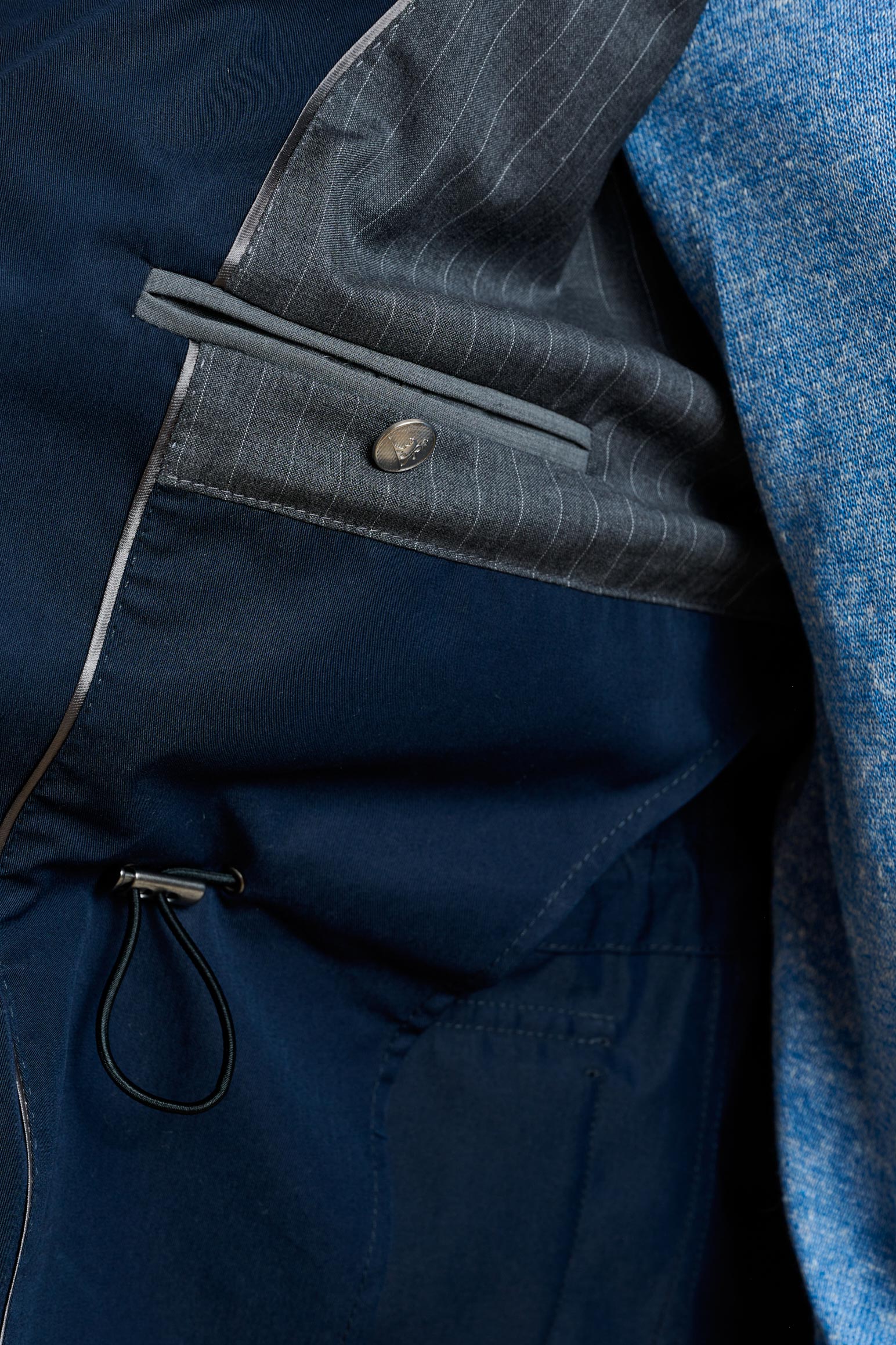 Navy Cotton Dartmoor Tech Field Jacket — detail 7