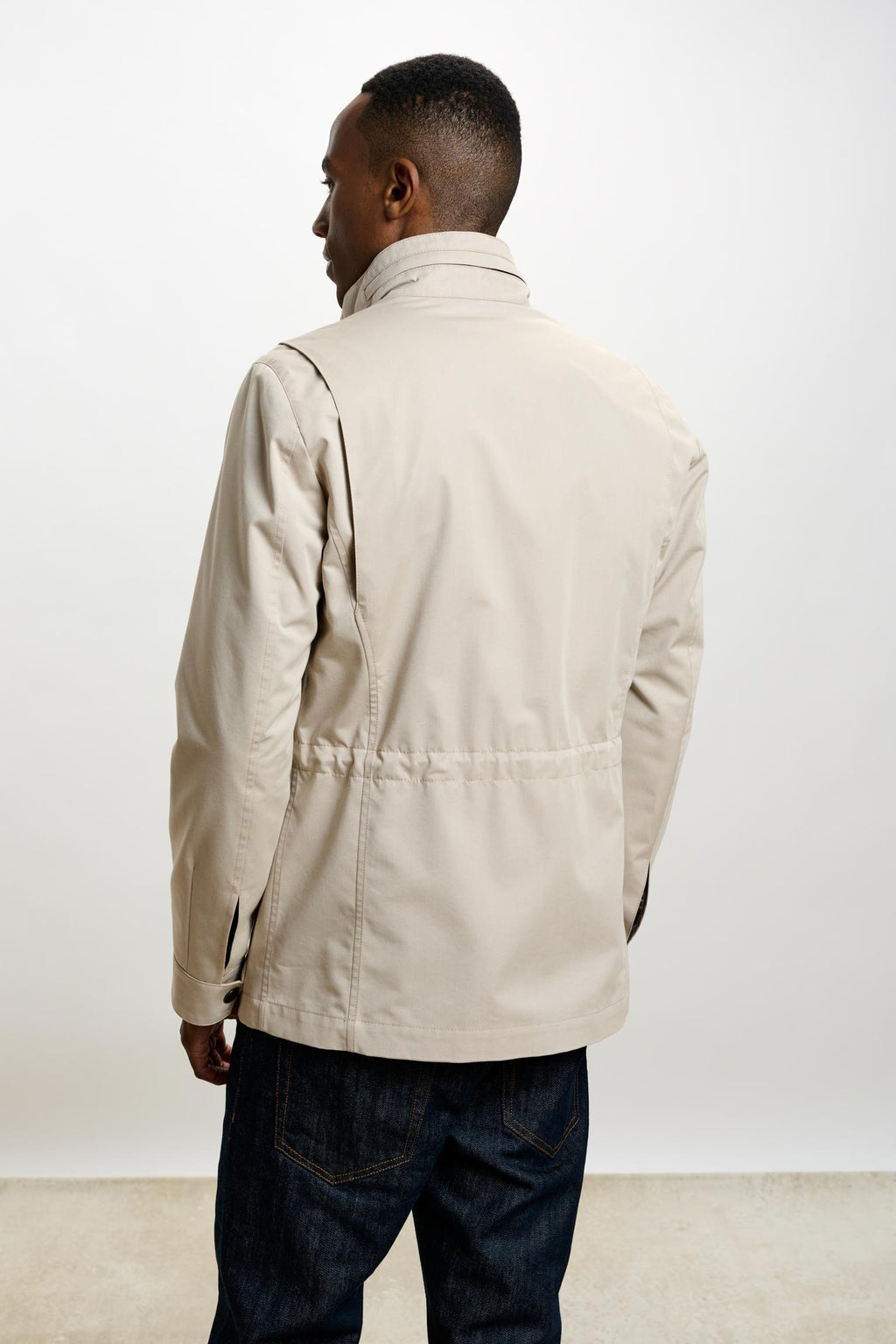 Beige Cotton Dartmoor Tech Field Jacket — detail 3
