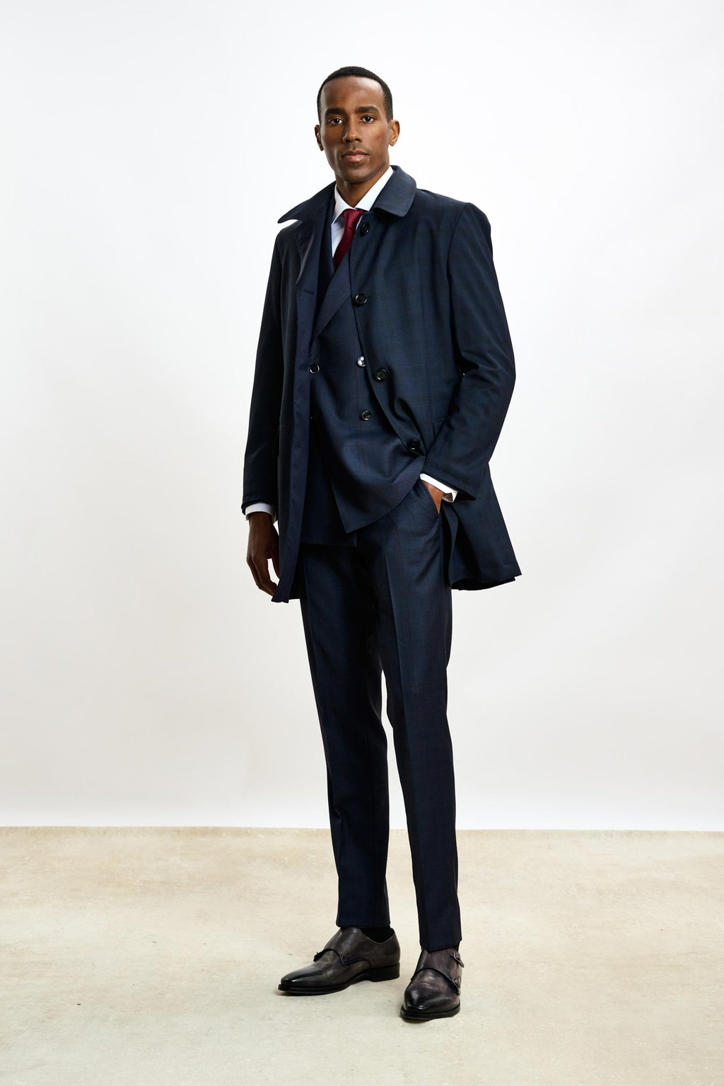 Navy Lomond Reversible Raincoat — detail 7