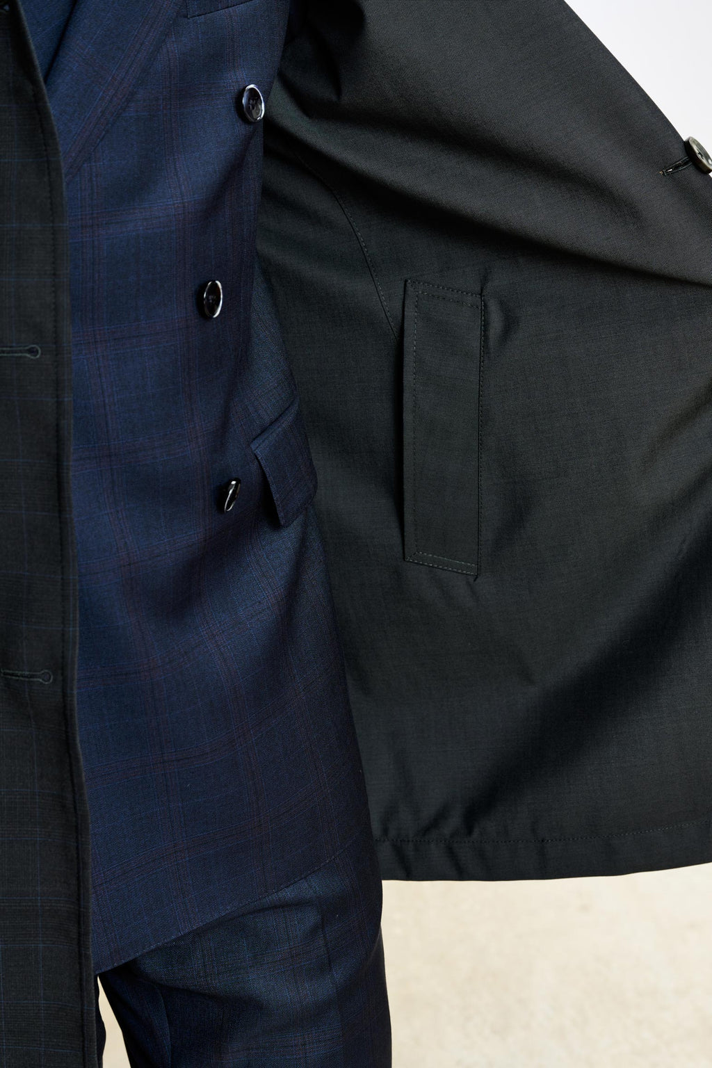Dark Grey Lomond Reversible Raincoat — detail 7