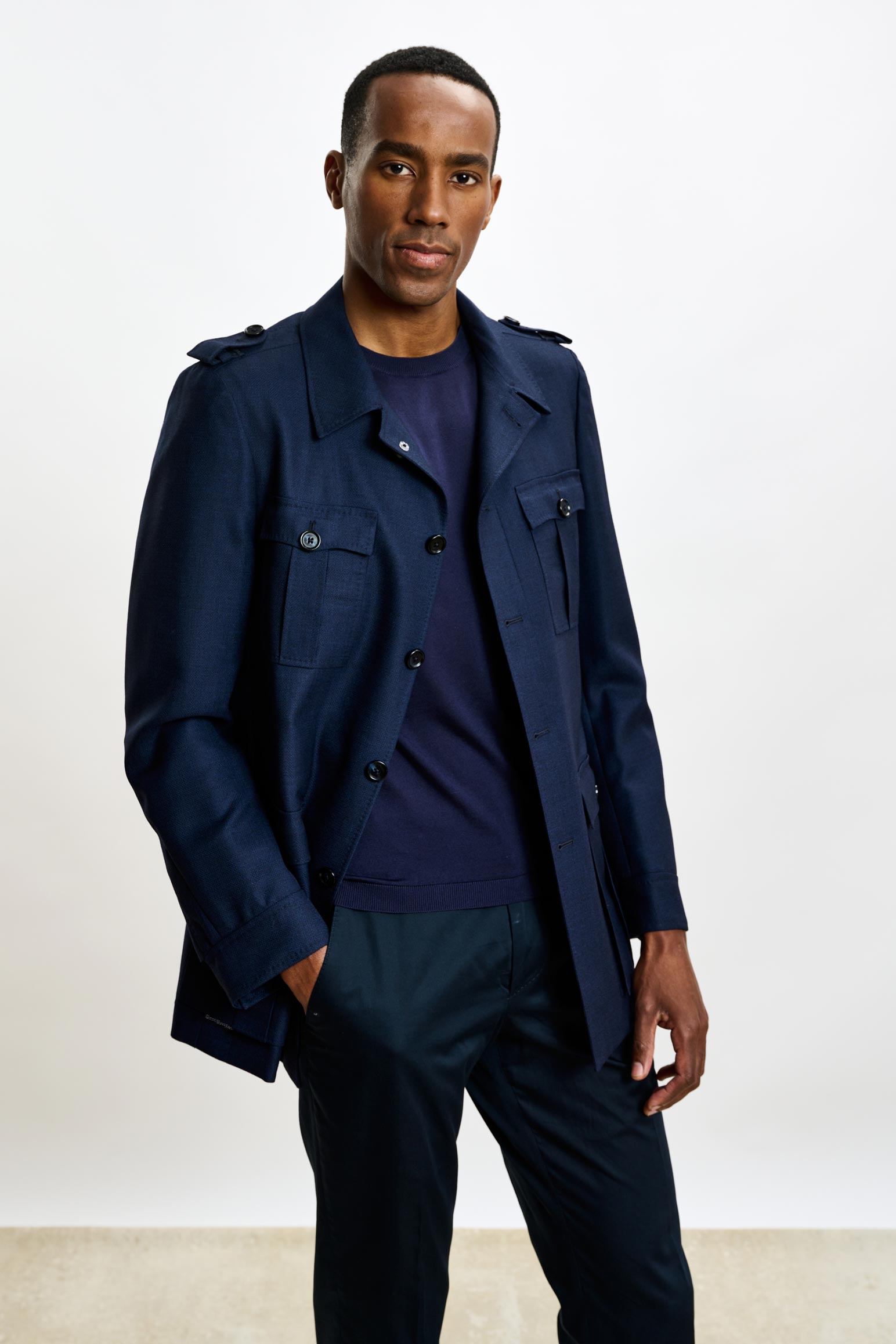 Navy Exmoor Safari Jacket — detail 3