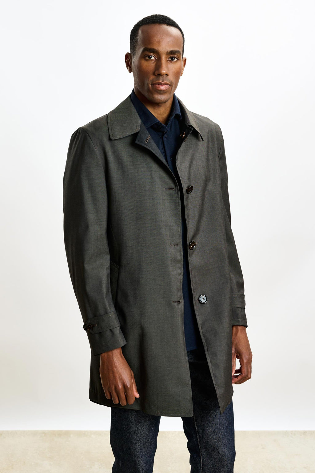 Taupe Lomond Reversible Raincoat — detail 1
