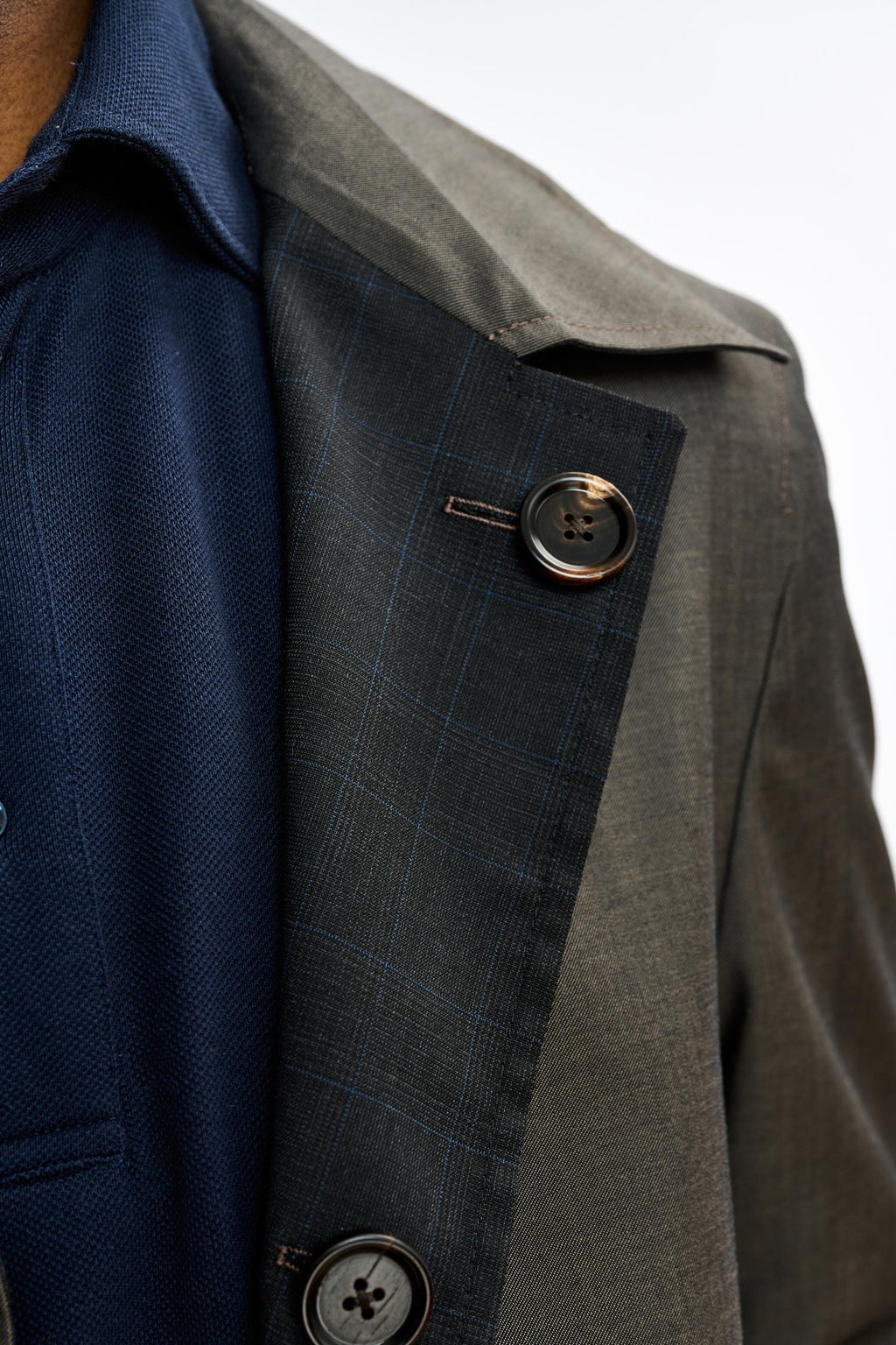 Taupe Lomond Reversible Raincoat — detail 4