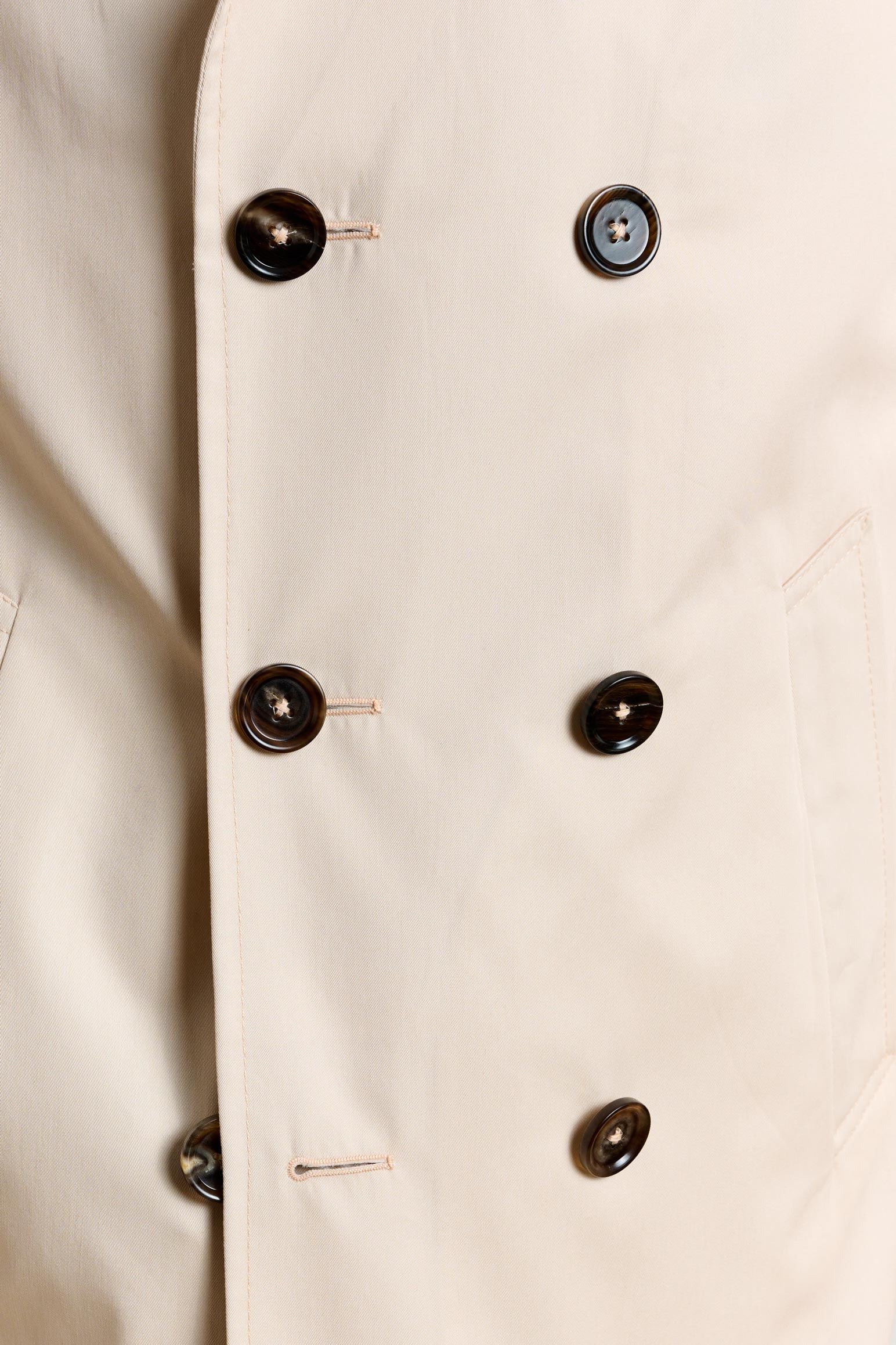 Beige Cotton Nelson Tech Peacoat — detail 3