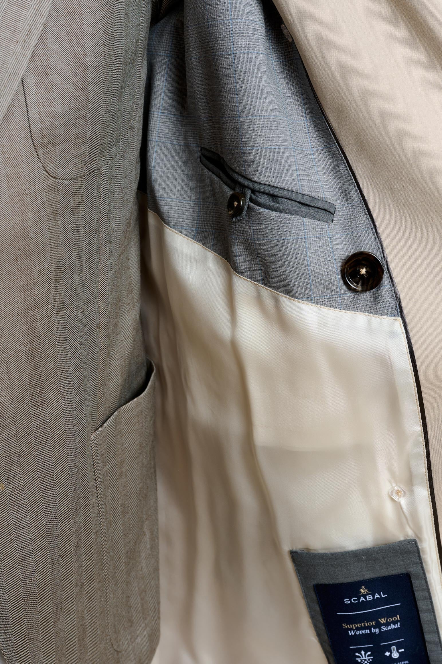 Marlow Cotton Tech Trench Coat Beige — detail 7
