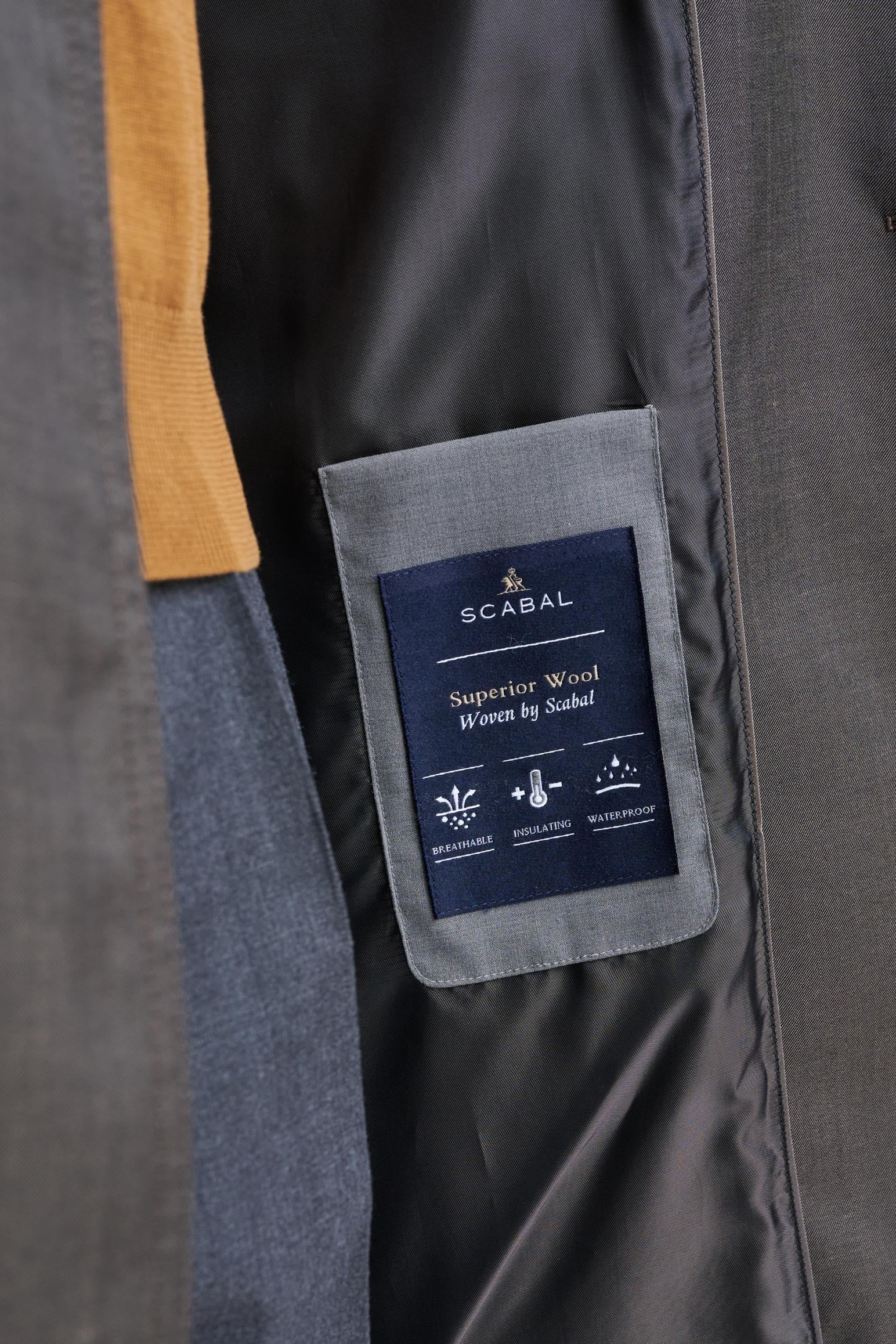 Taupe Wool Twill Marlow Trench Coat — detail 5