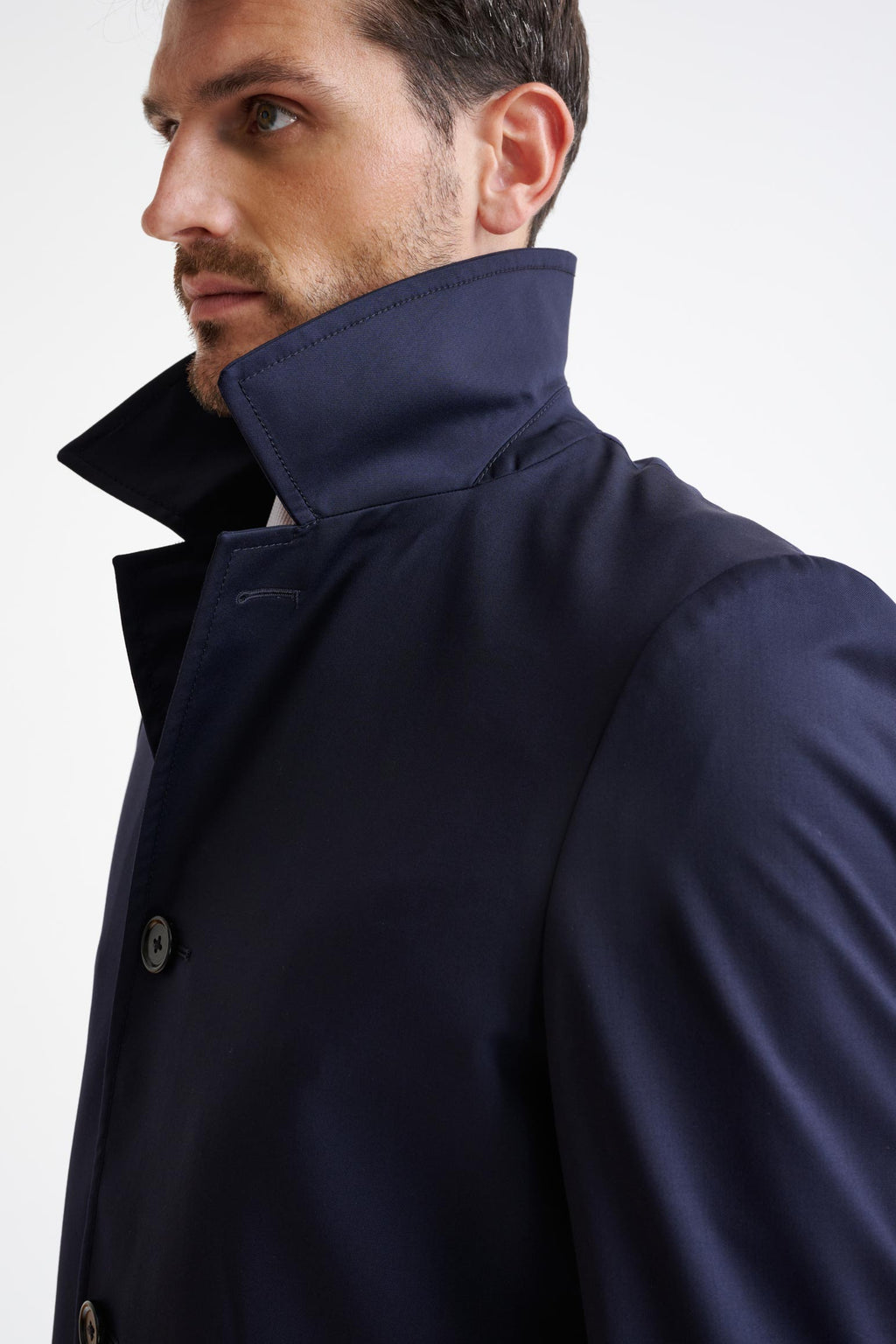 Navy Cotton Tech Car Coat Rannoch — detail 3