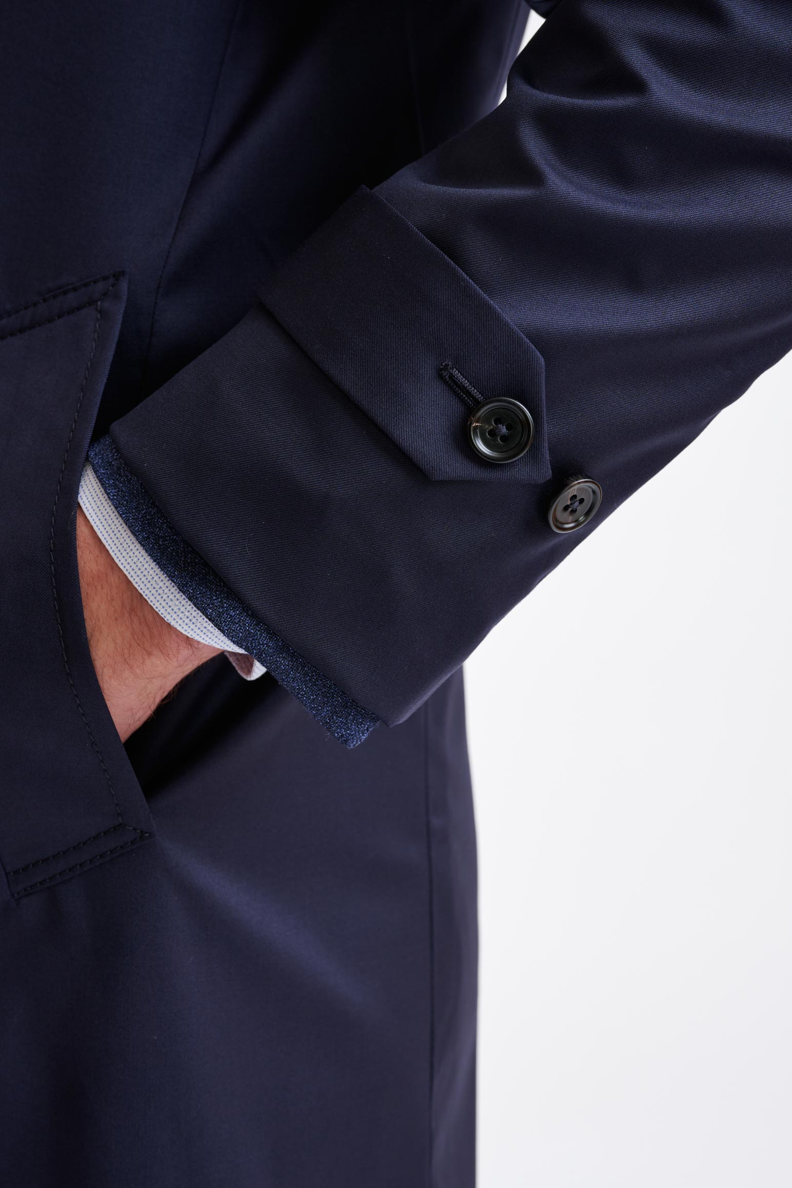 Navy Cotton Tech Car Coat Rannoch — detail 4