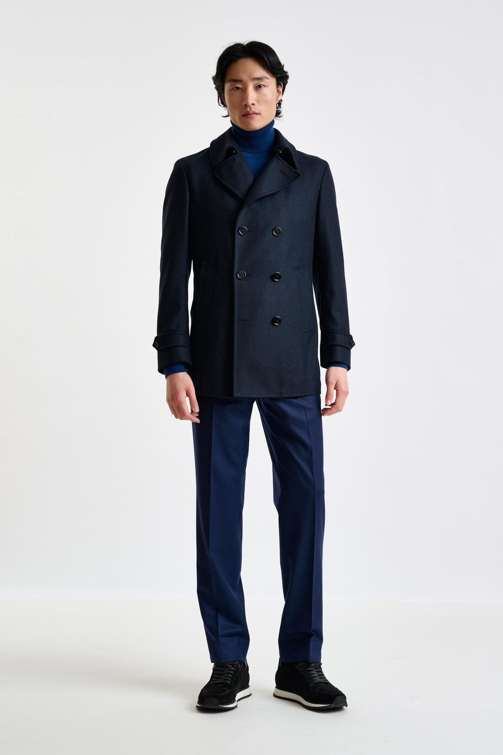 Navy Wool Nelson Peacoat Zeus — detail 4