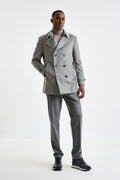 Grey 100% Cashmere Nelson Peacoat Zeus