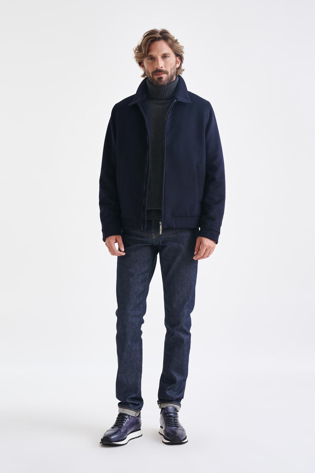 Navy Wool Warwick Jacket Zeus — detail 1