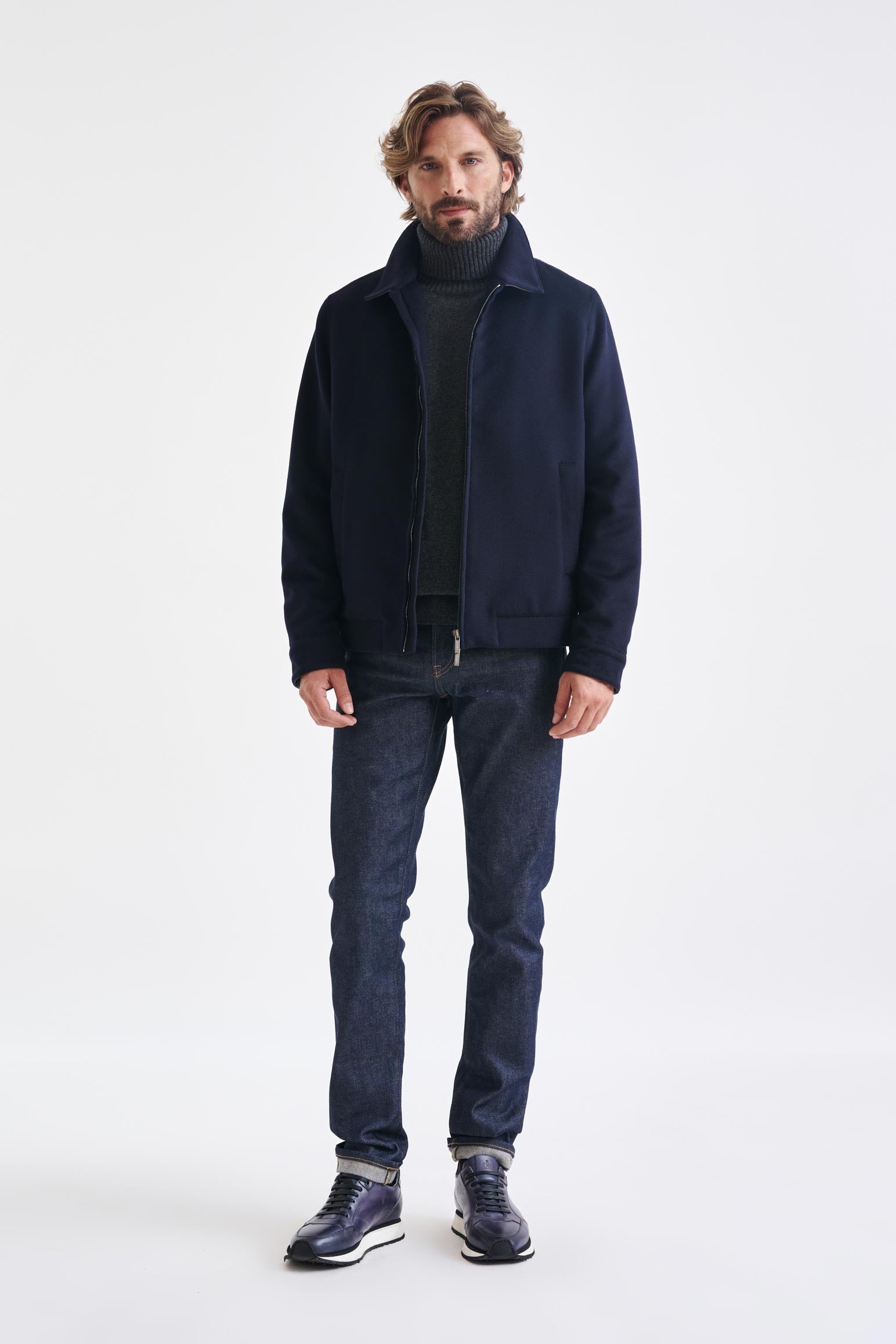 Navy Wool Warwick Jacket Zeus — detail 1