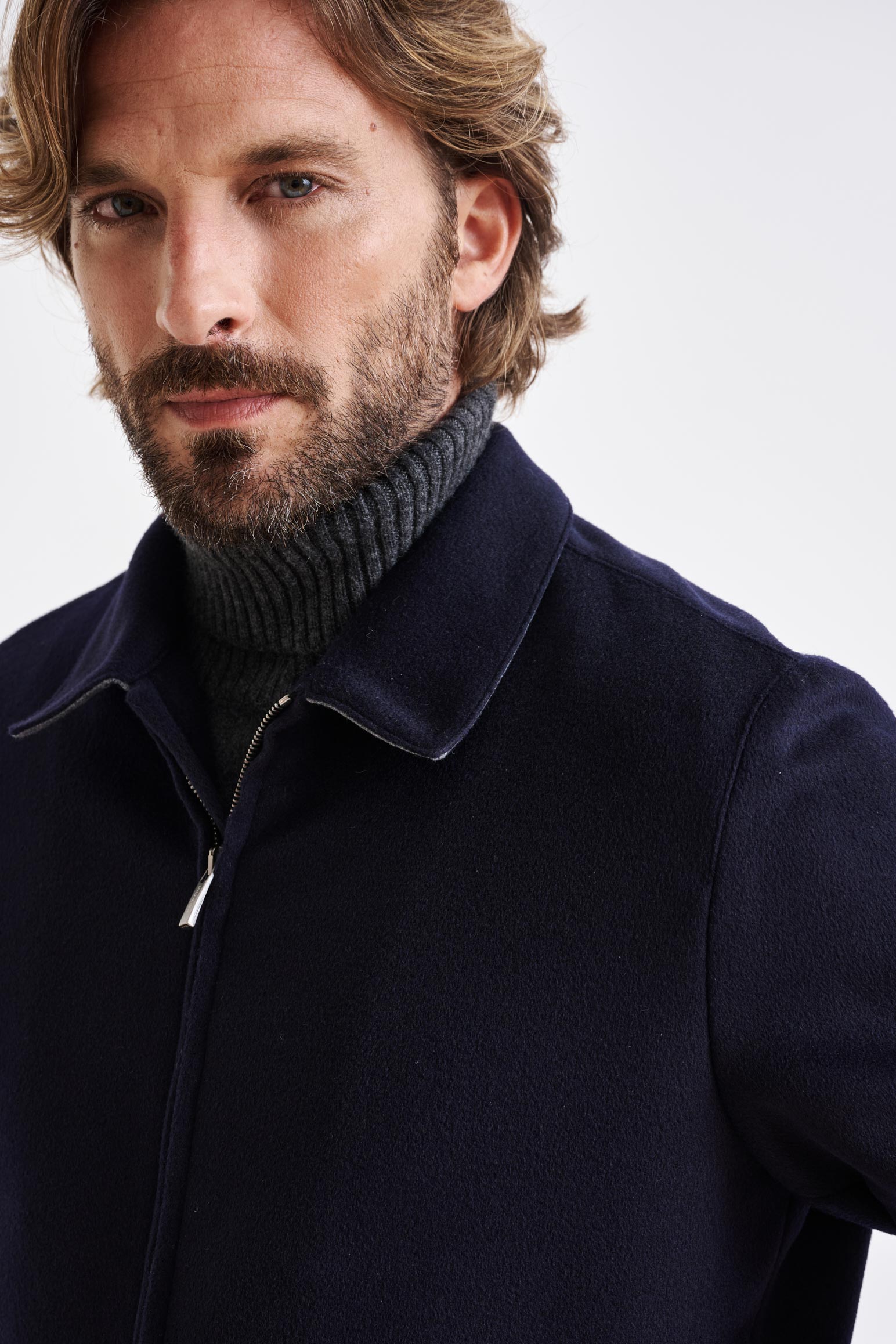 Navy Wool Warwick Jacket Zeus — detail 2