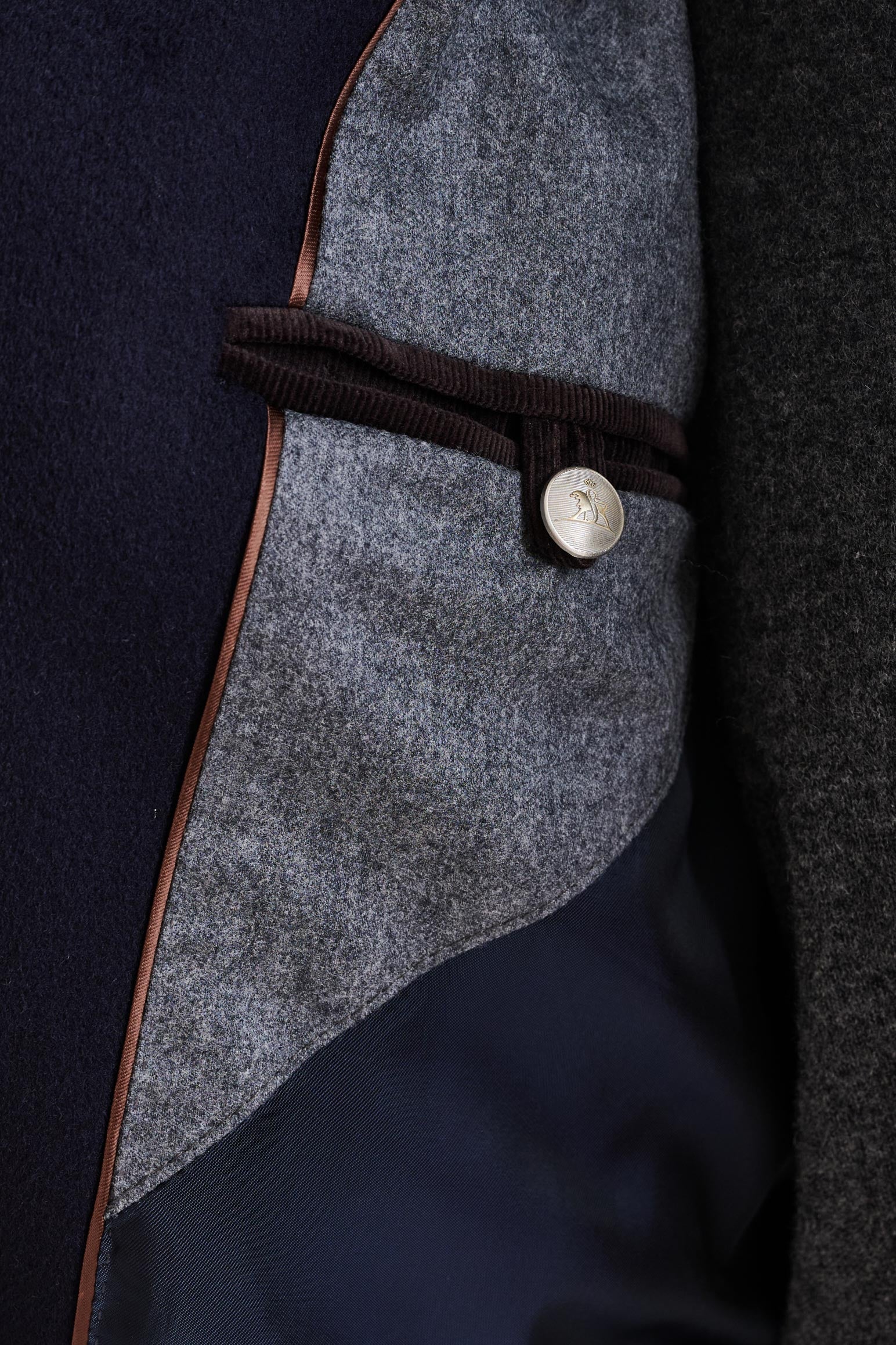 Navy Wool Warwick Jacket Zeus — detail 5