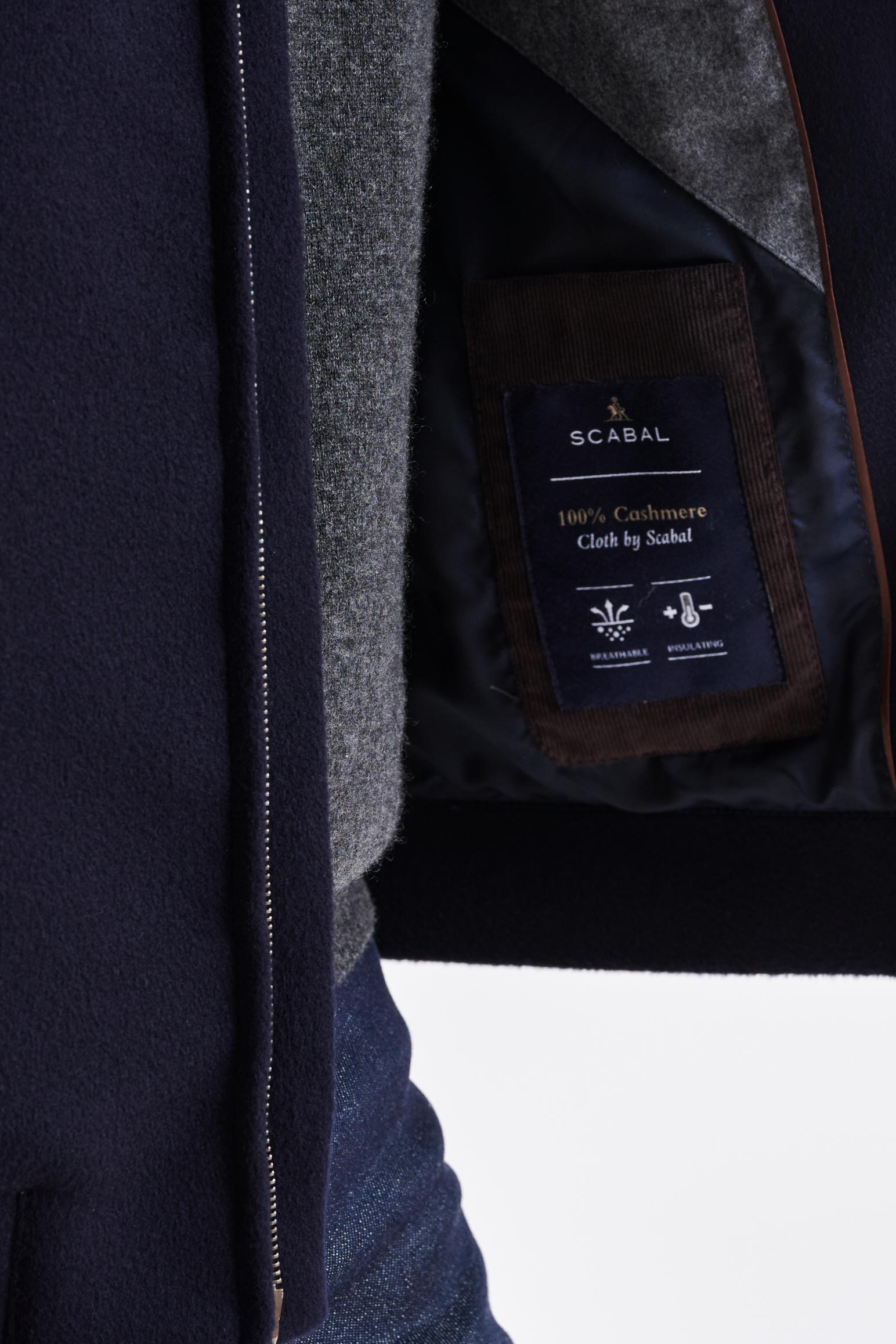 Navy Wool Warwick Jacket Zeus — detail 6
