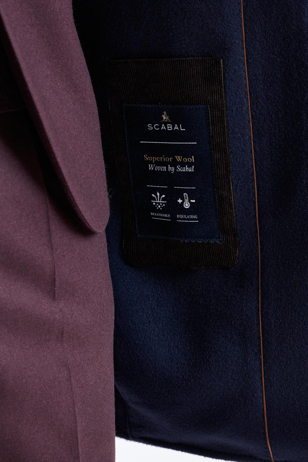 Navy Wool Leeds Coat Zeus — detail 5