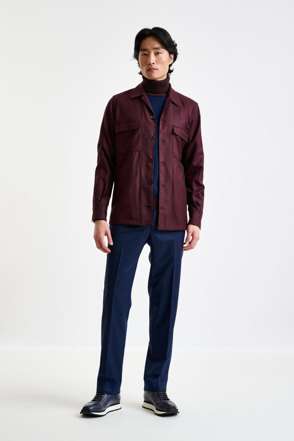 Red 100% Cashmere Overshirt Bliss — detail 3