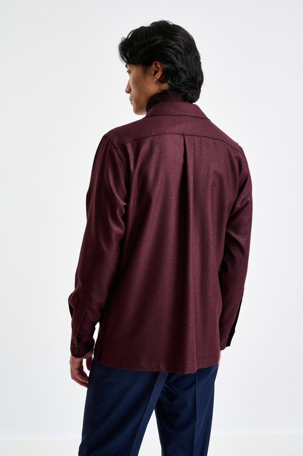 Red 100% Cashmere Overshirt Bliss — detail 5