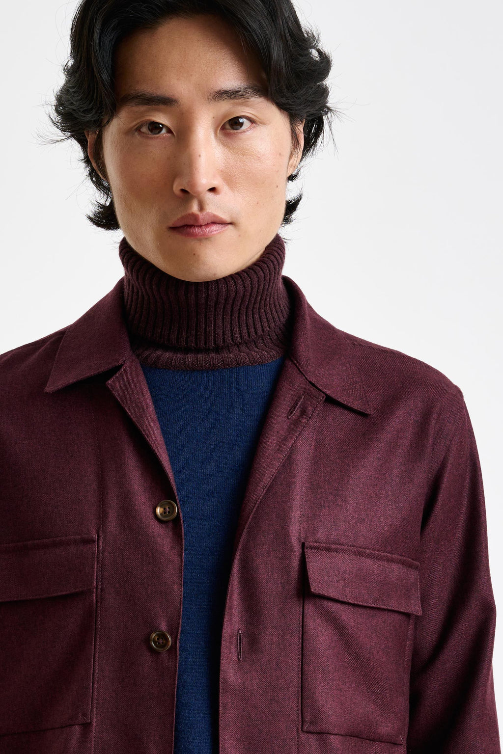 Red 100% Cashmere Overshirt Bliss — detail 4