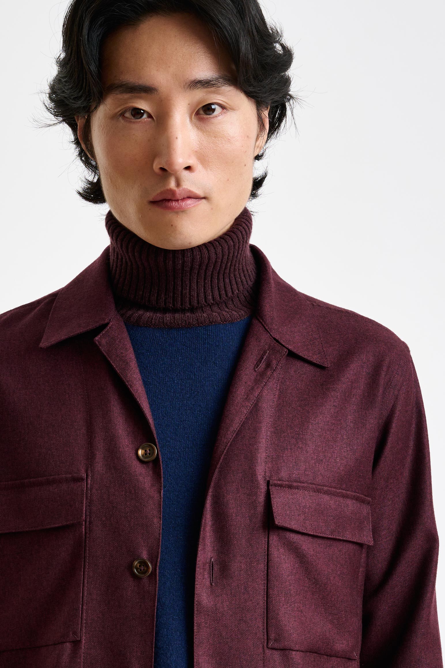 Red 100% Cashmere Overshirt Bliss — detail 4