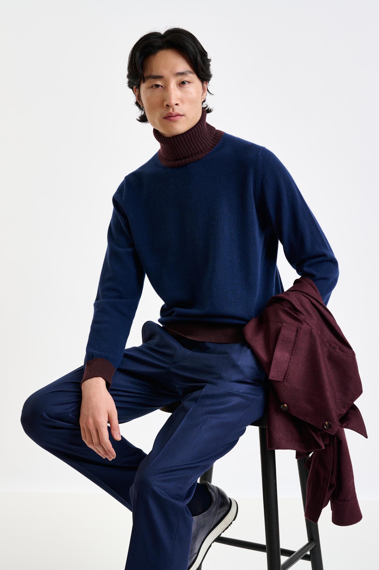 Red 100% Cashmere Overshirt Bliss — detail 6