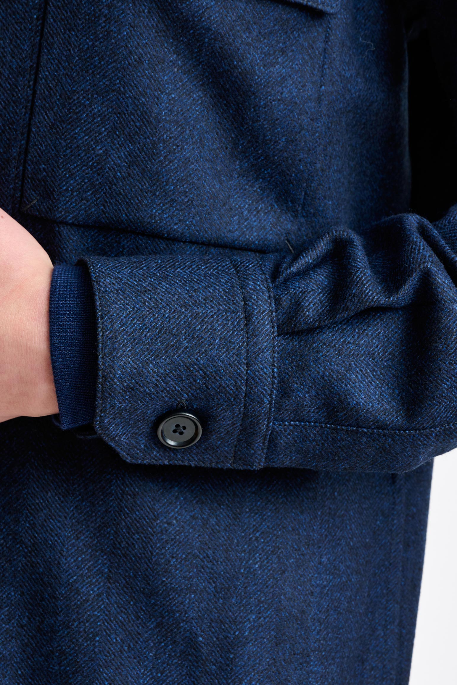 Navy Wool Overshirt Zeus — detail 1