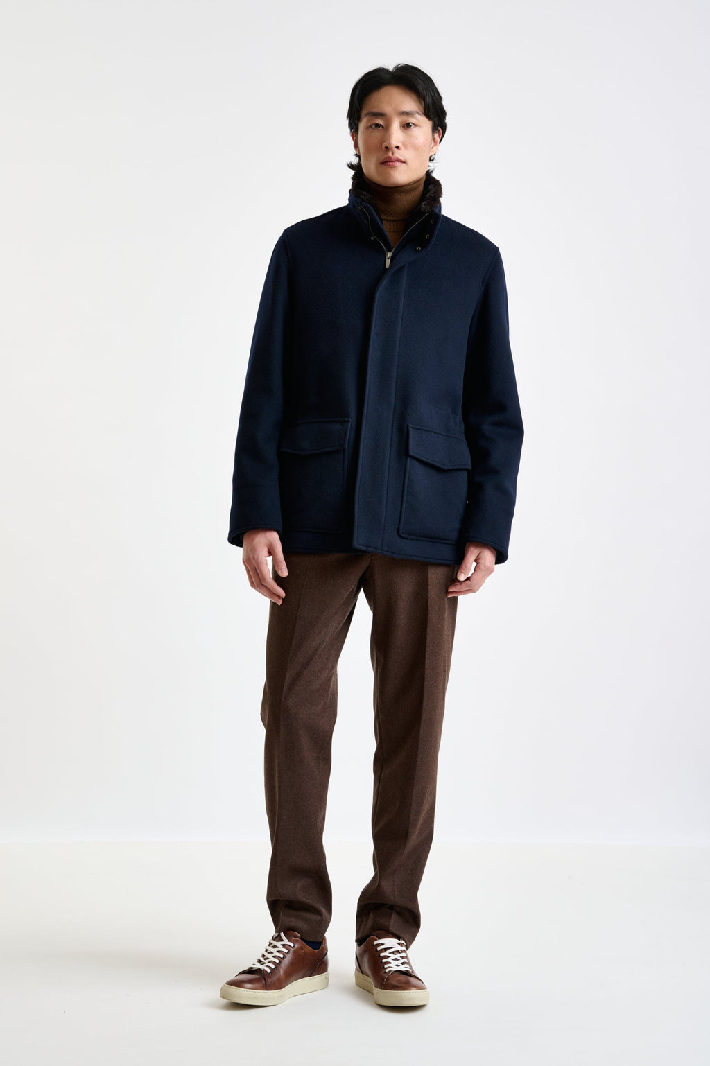 Navy Wool York Field Jacket Zeus — detail 3