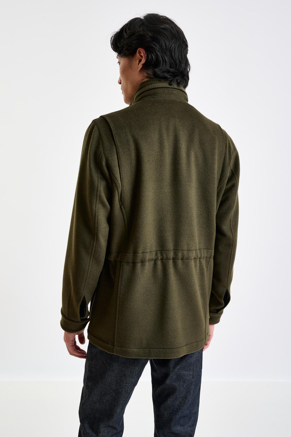 Green Wool Dartmoor Field Jacket Zeus — detail 4