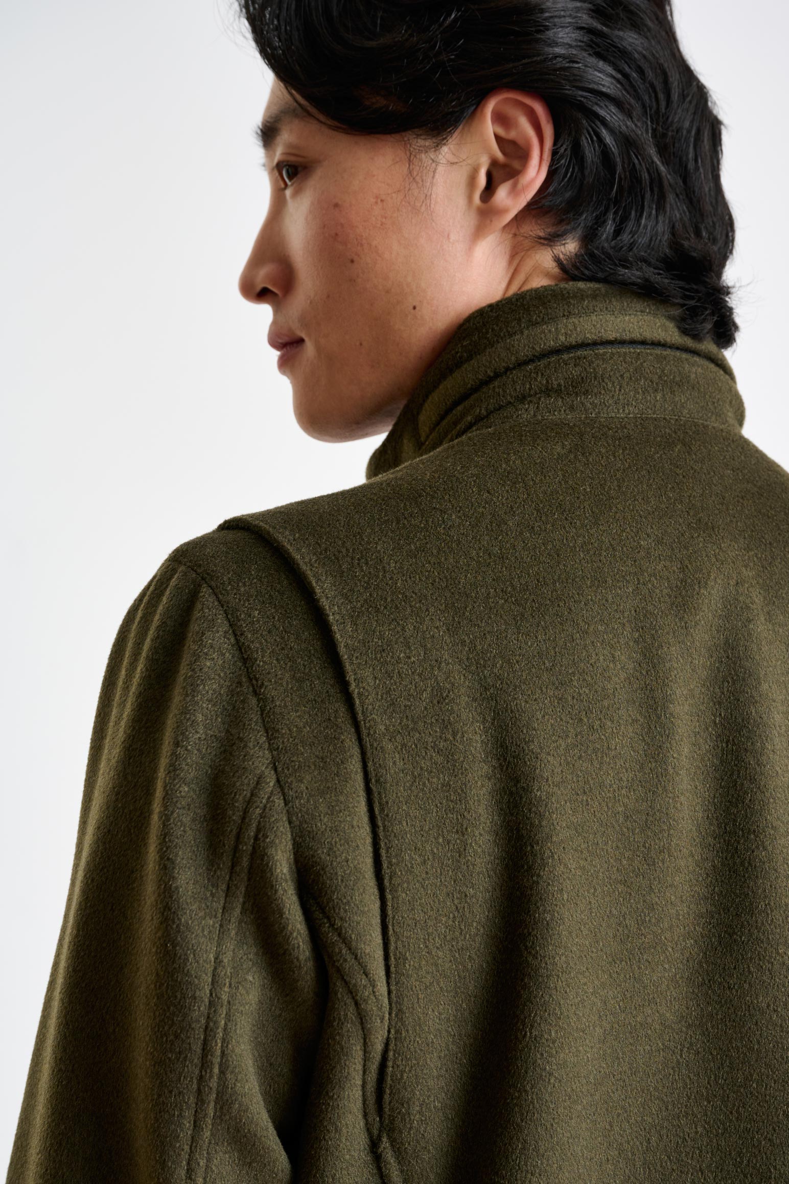 Green Wool Dartmoor Field Jacket Zeus — detail 5
