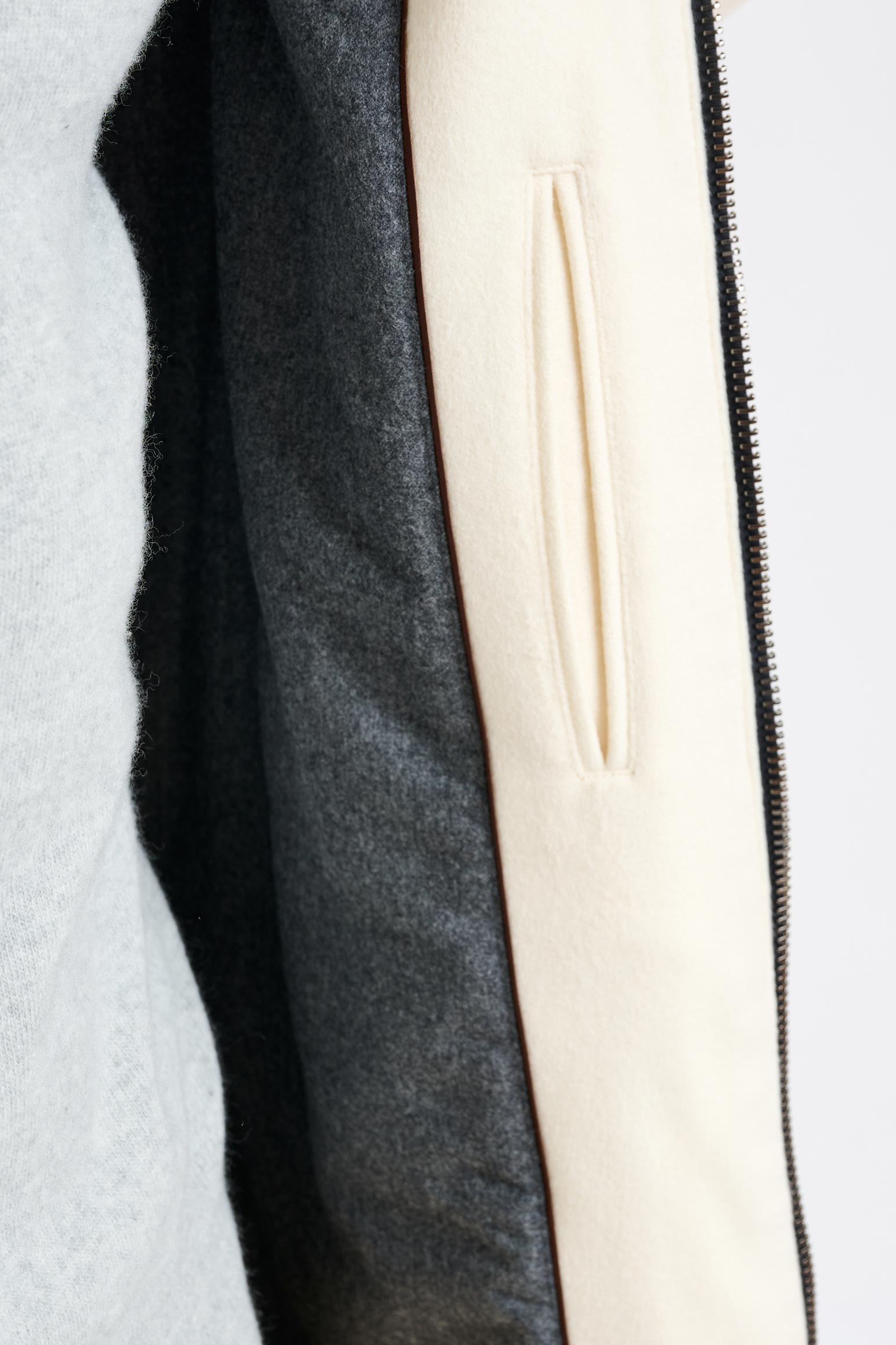 Beige Wool Bedford Parka Zeus — detail 6