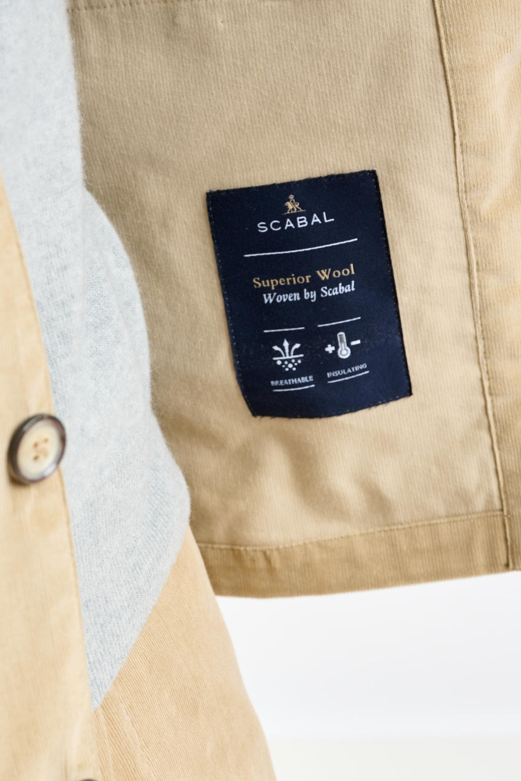 Beige Cotton Overshirt Corduroy — detail 2