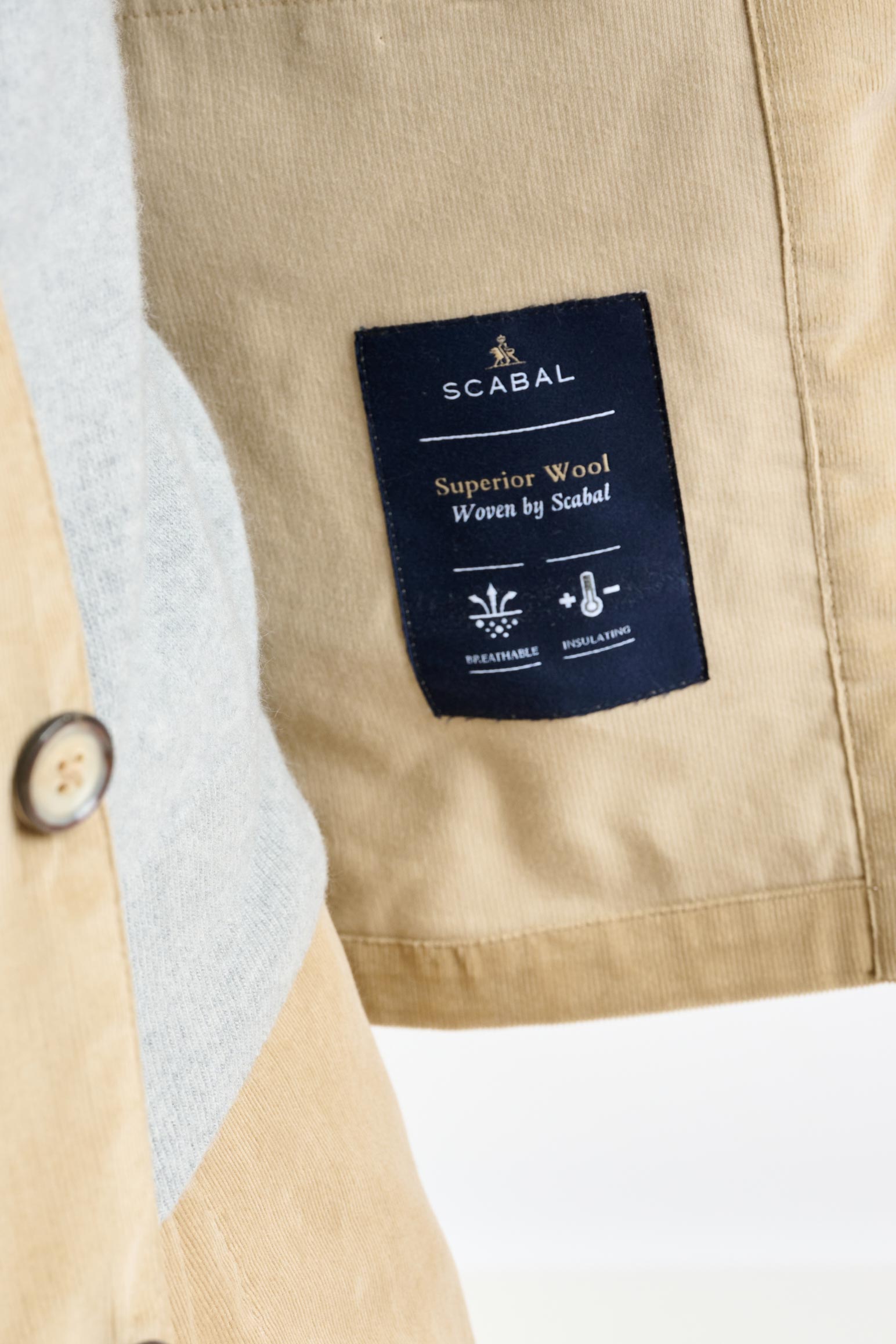 Beige Cotton Overshirt Corduroy — detail 2