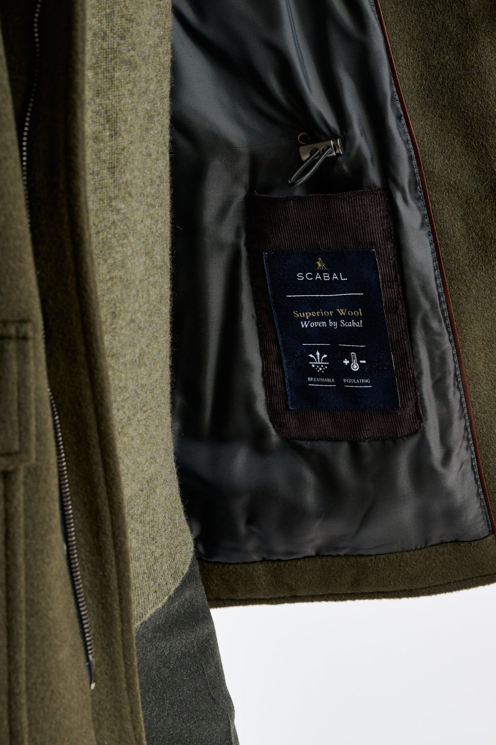 Olive Green wool York Field Jacket Zeus — detail 3