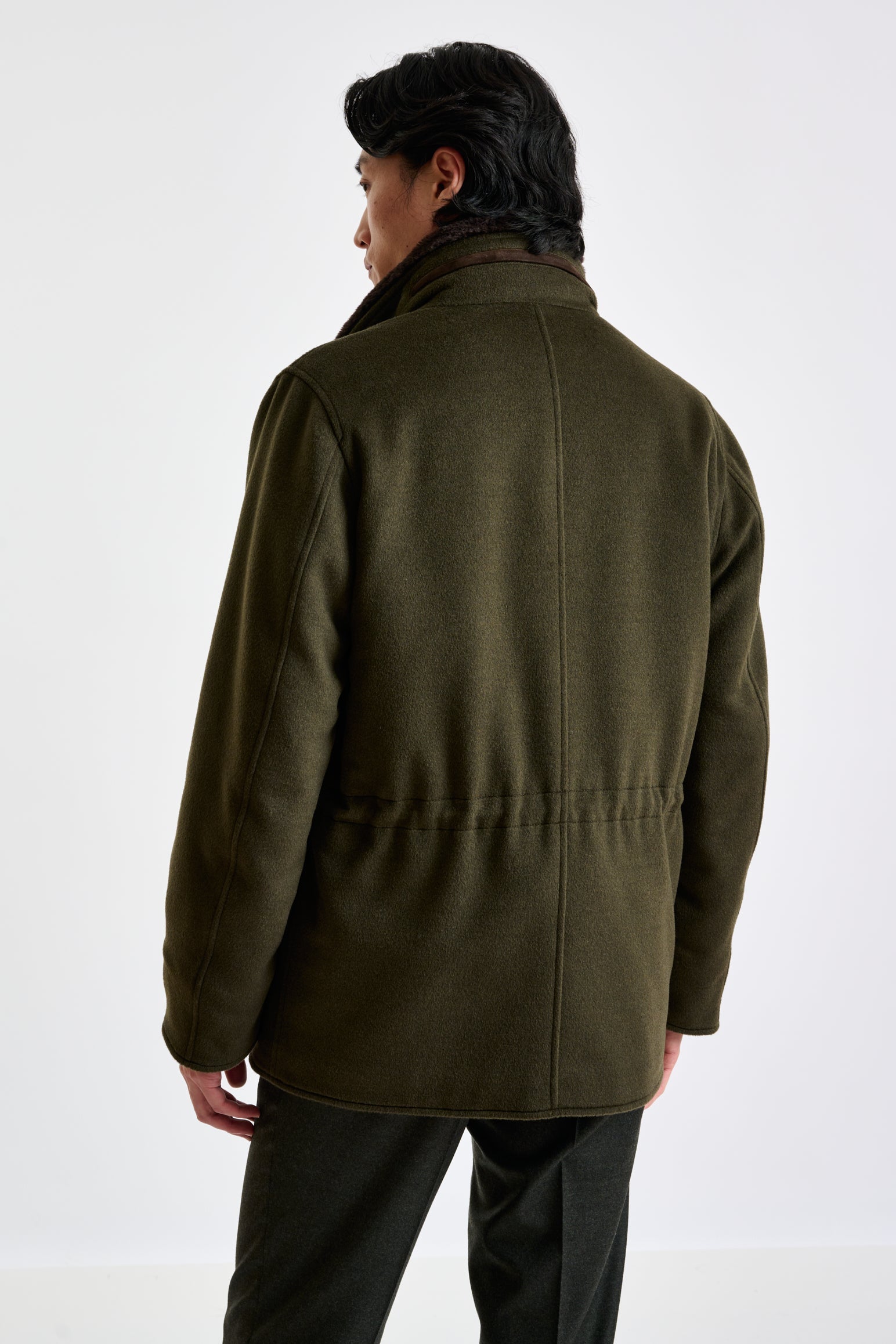 Olive Green wool York Field Jacket Zeus — detail 5